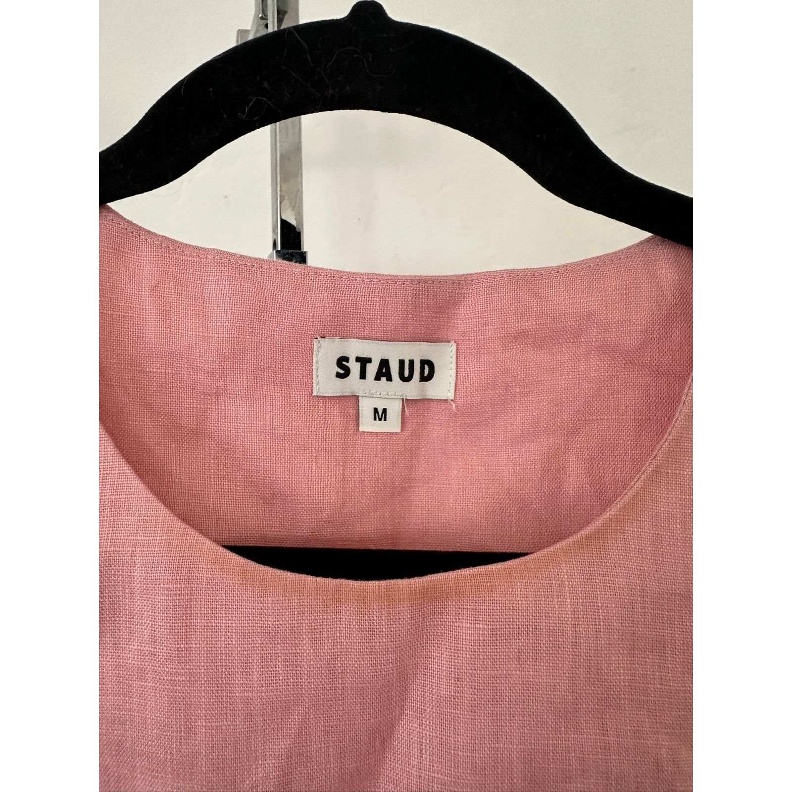 Staud STAUD Mika Linen Top Faded Blush White M Size M / US 6-8 / IT 42-44 - 3 Thumbnail