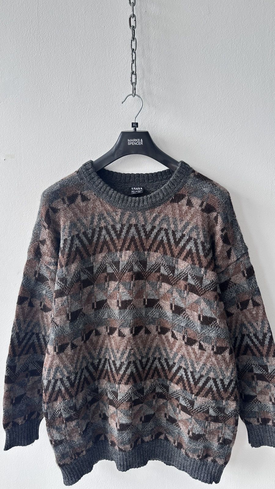 Other 100% Alpaca Sweater Geometric Aztec Boho Knit Pullover Peru Size US XL / EU 56 / 4 - 6 Thumbnail