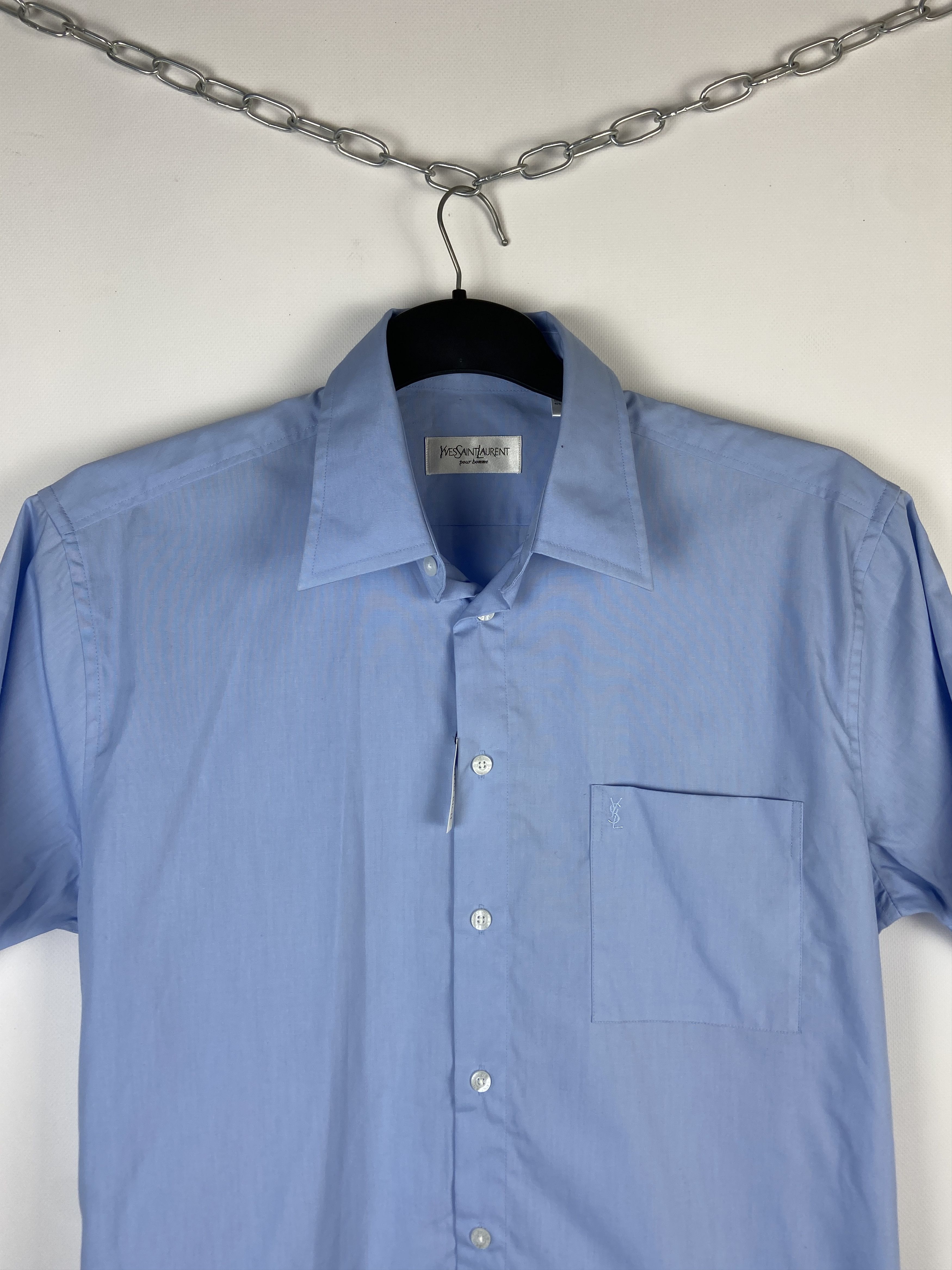 Vintage Vintage Yves Saint Laurent Ysl Pour Homme Shirt Size US L / EU 52-54 / 3 - 3 Thumbnail
