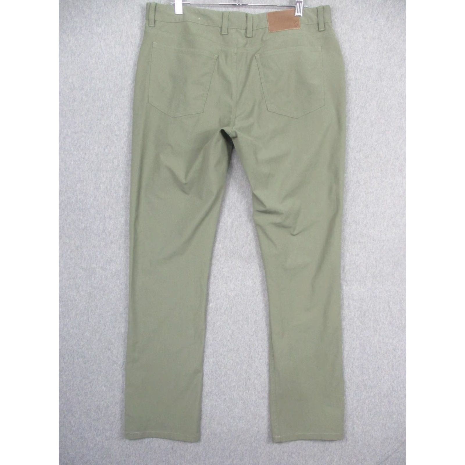 Vintage TSG Pants Mens 34x32 Green Microfiber Lined Straight Leg 5 Pocket Casual Size US 34 / EU 50 - 6 Thumbnail