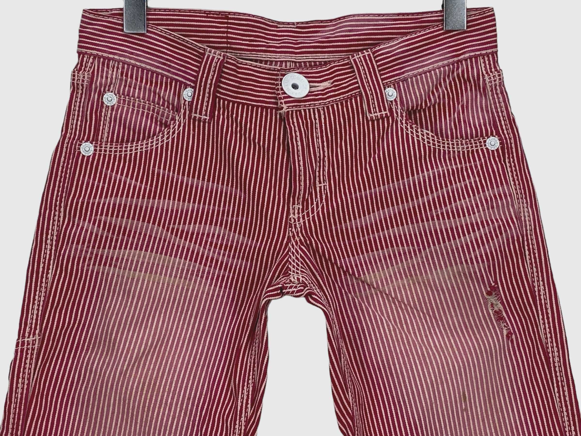 Japanese Brand Co & Lu Stripes Flare Jeans Size 26" / US 2 / IT 38 - 3 Thumbnail