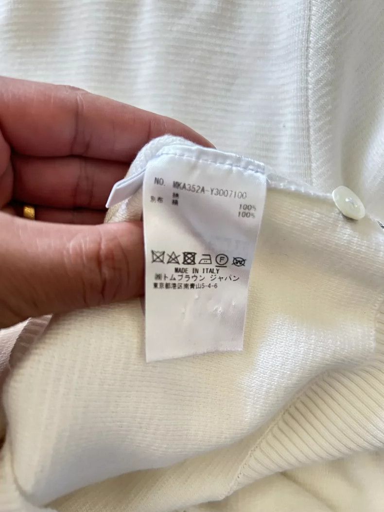 Thom Browne Thom Browne White knitted sweater Size US L / EU 52-54 / 3 - 6 Thumbnail