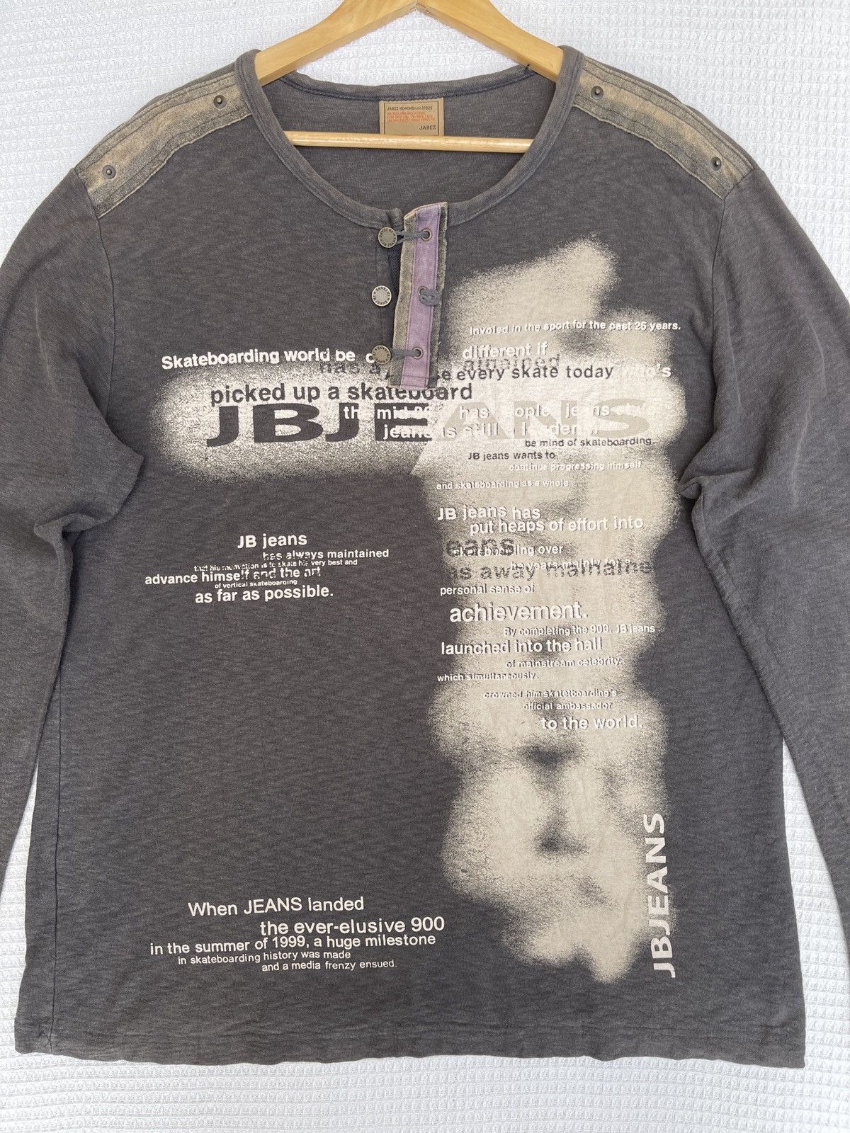 If Six Was Nine LastDrop🔥Vtg Jabez Homme Neo Half Zipper Long Sleeve T-Shirt Size US XL / EU 56 / 4 - 5 Thumbnail