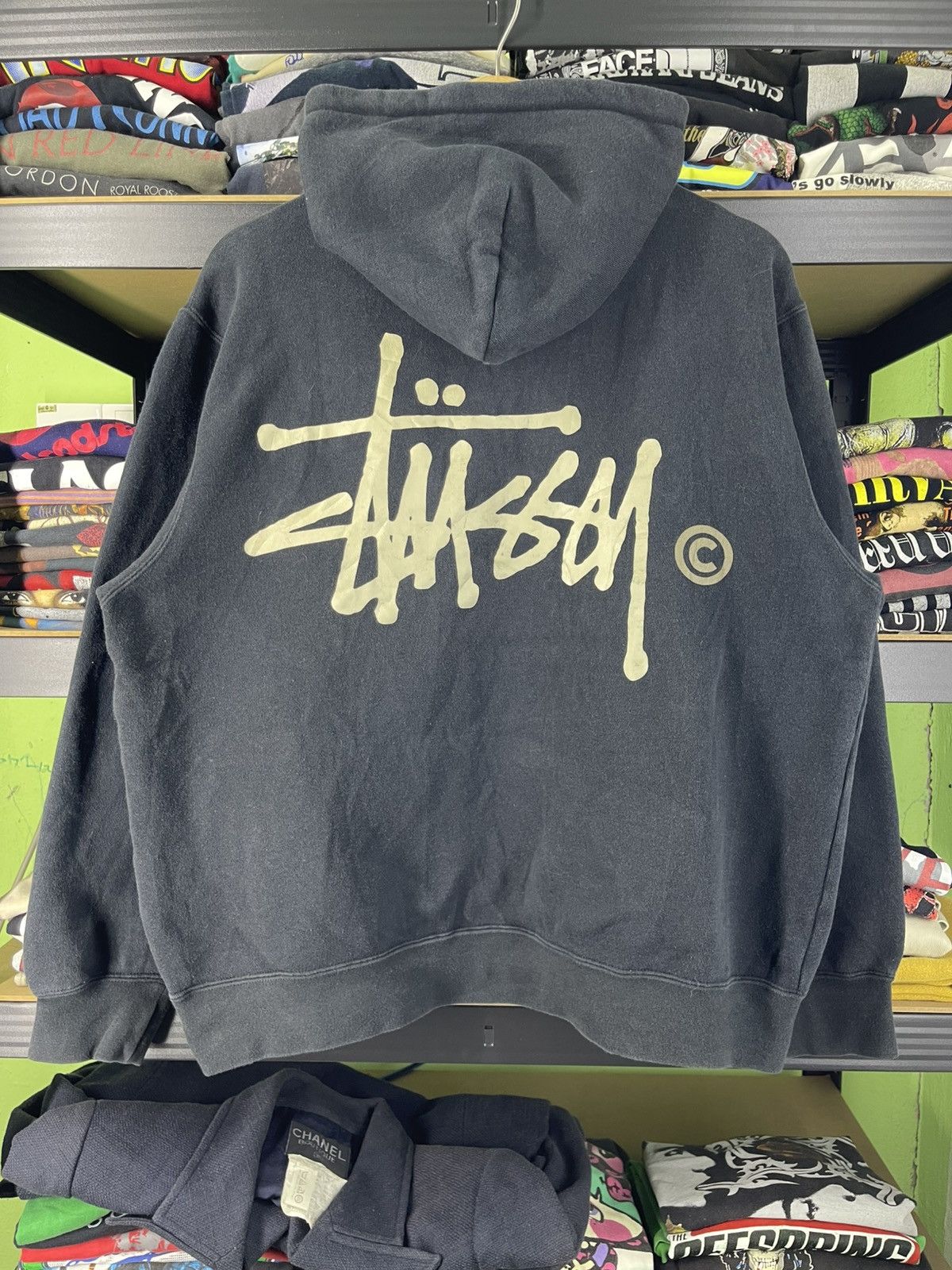 Stussy 2000's Vintage Stussy Pigment Dyed Hoodie Blue Black Size US M / EU 48-50 / 2 - 13 Thumbnail