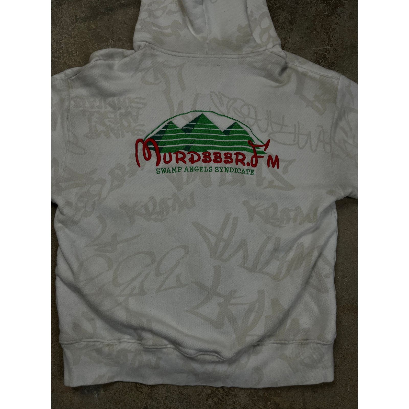 murd333r.fm Murder.FM Zip Up White Medium Used Size US M / EU 48-50 / 2 - 2 Thumbnail