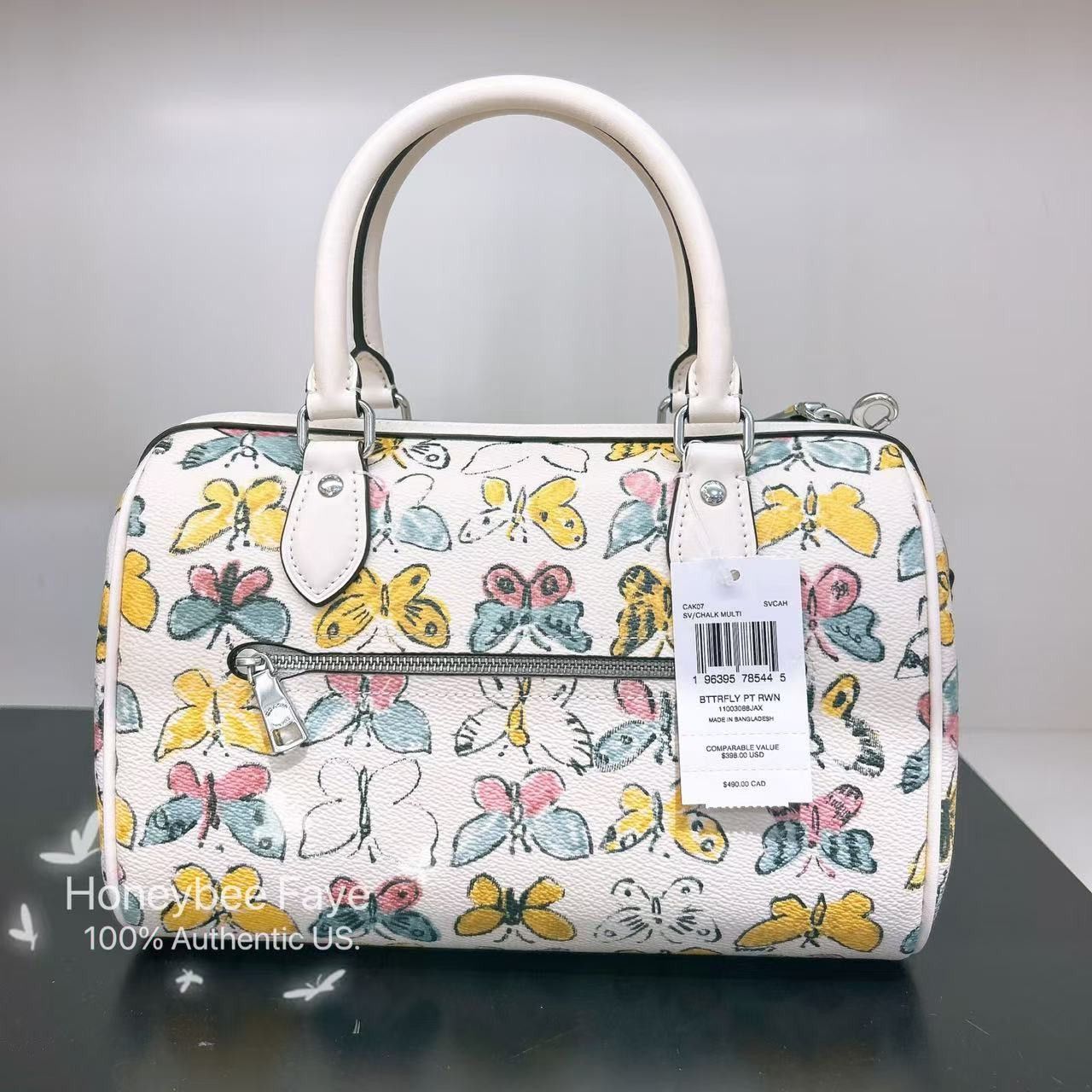 Coach Rowan Satchel Bag With Butterfly Print CAK07 Size ONE SIZE - 2 Thumbnail