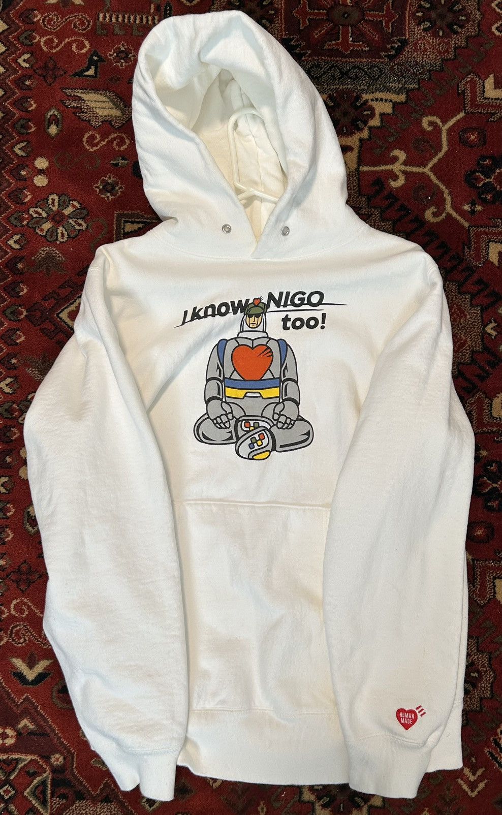 Human Made White i know nigo too human made hoodie Size US XL / EU 56 / 4 - 1 Thumbnail