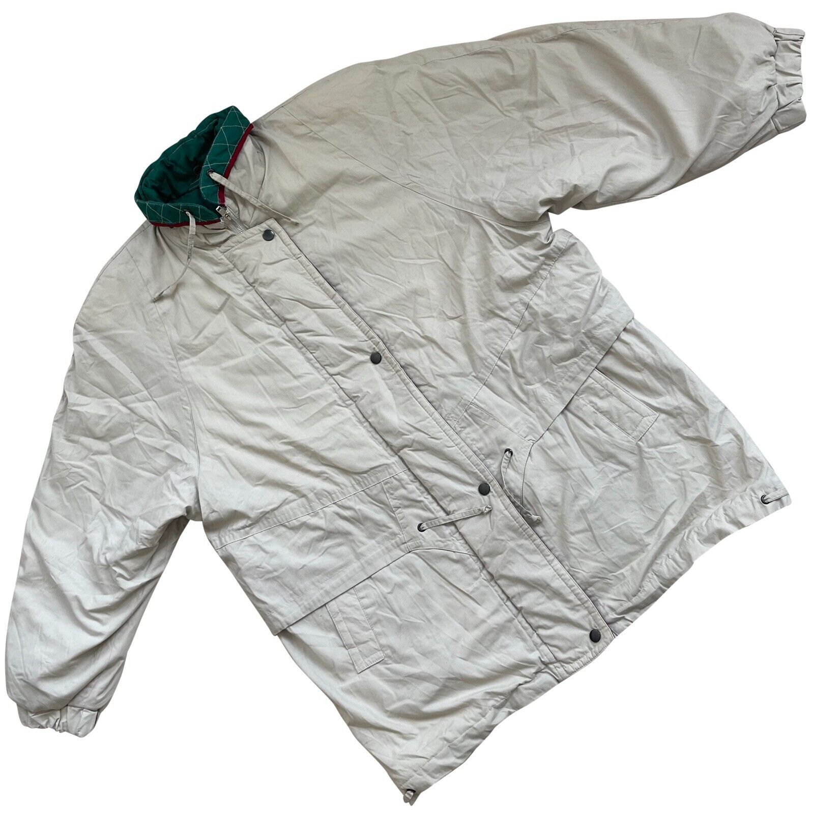 image of Vintage Sundazed (Germany) Quilted Collar Padded Parka Ivory, Women's (Size XL)