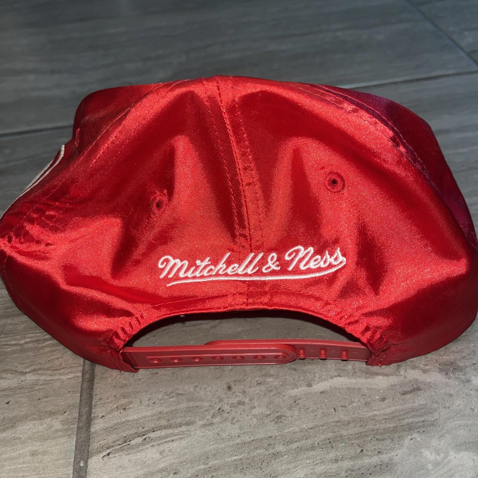 Mitchell & Ness Mitchell Ness Metallic Red Atlanta Hawks SnapBack Hat Size ONE SIZE - 3 Thumbnail