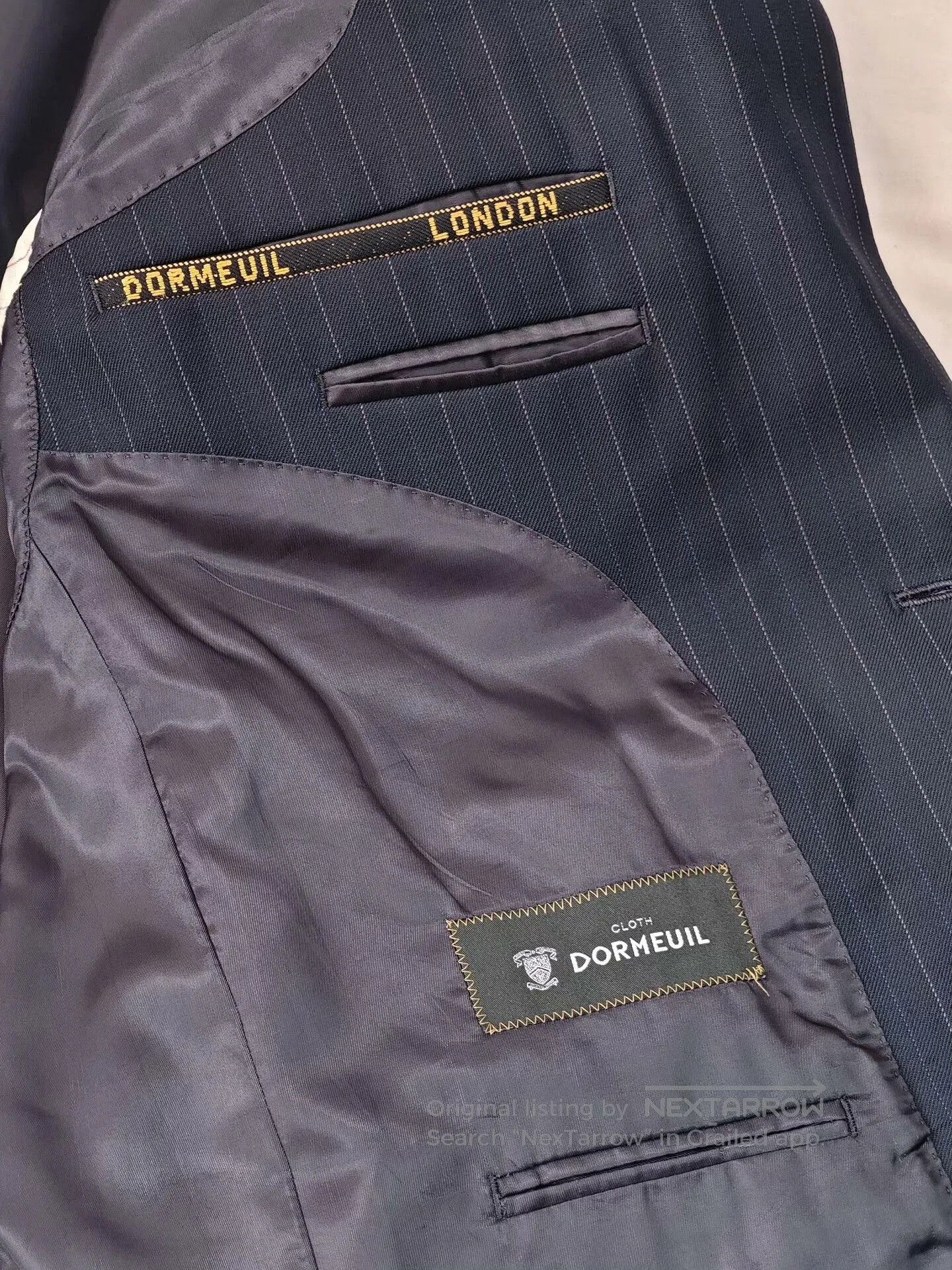 Japanese Brand Dormeuil Custom Wool Blazer Suit. Size US L / EU 52-54 / 3 - 7 Thumbnail