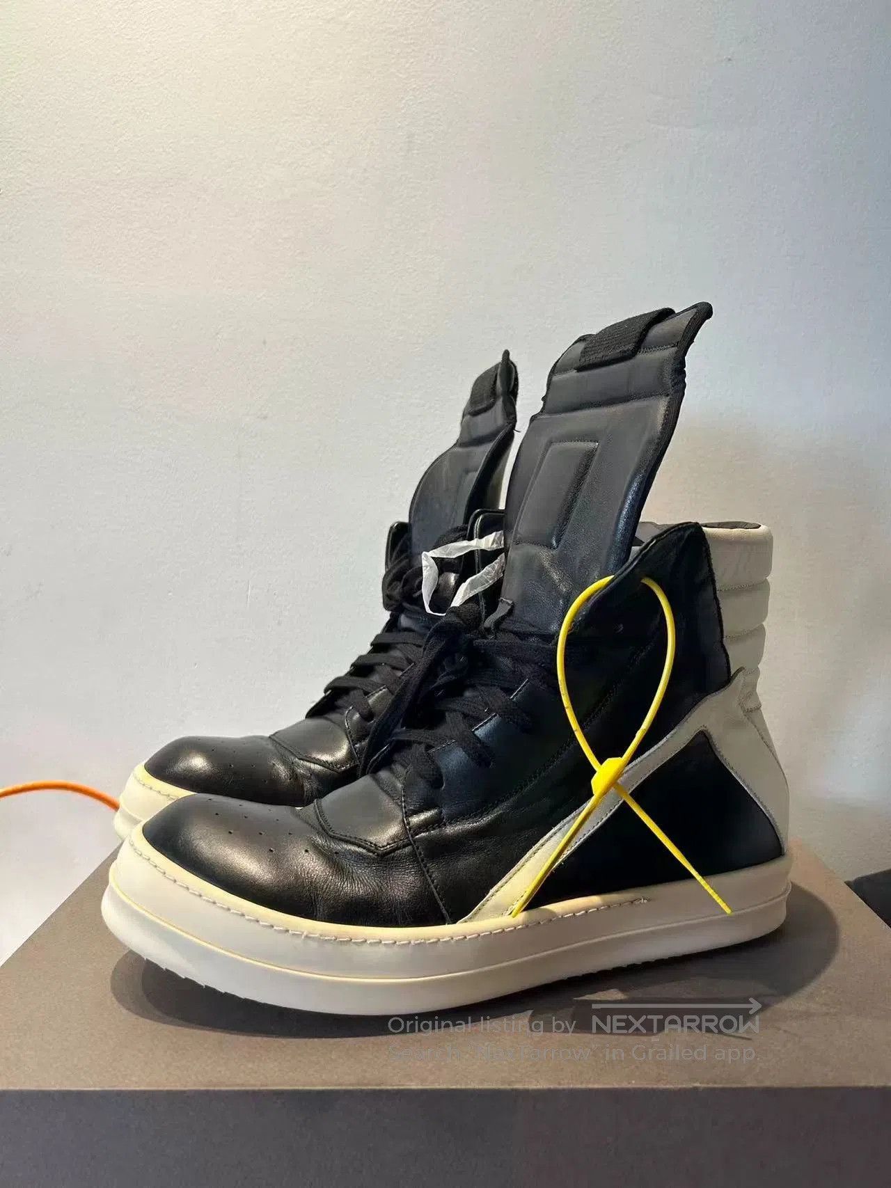 Rick Owens Rick Owens Leather High-Top Sneakers. Size US 10.5 / EU 43-44 - 2 Thumbnail