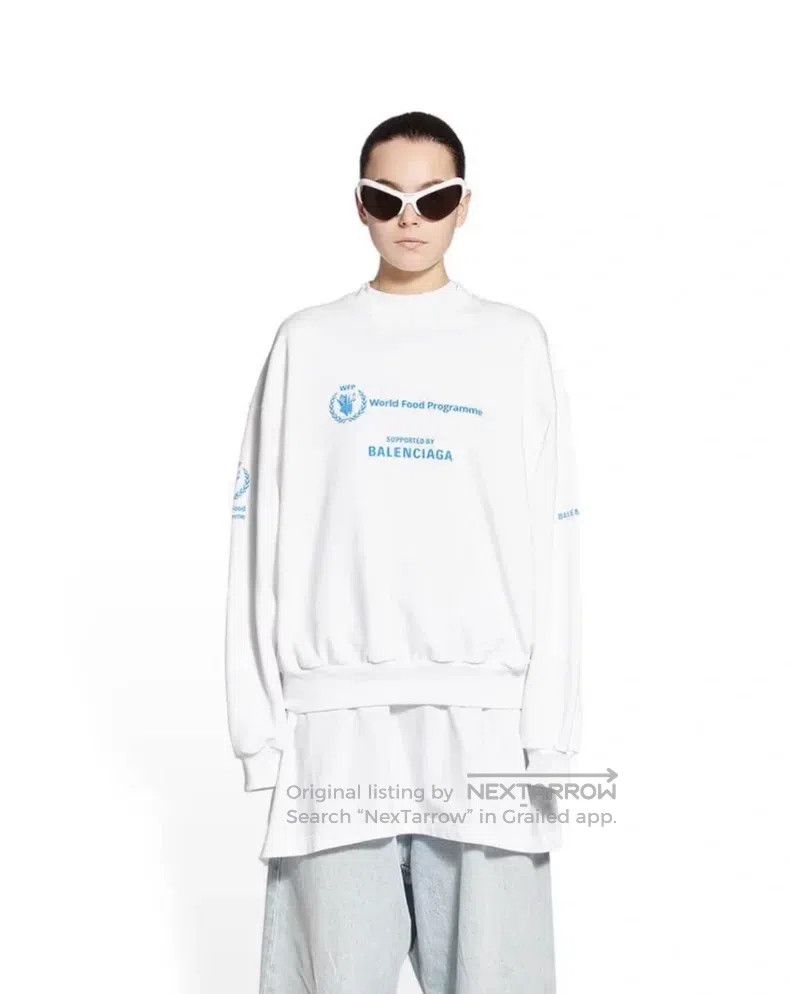 Balenciaga Balenciaga Blue Letter White Sweatshirt Size US XS / EU 42 / 0 - 8 Thumbnail