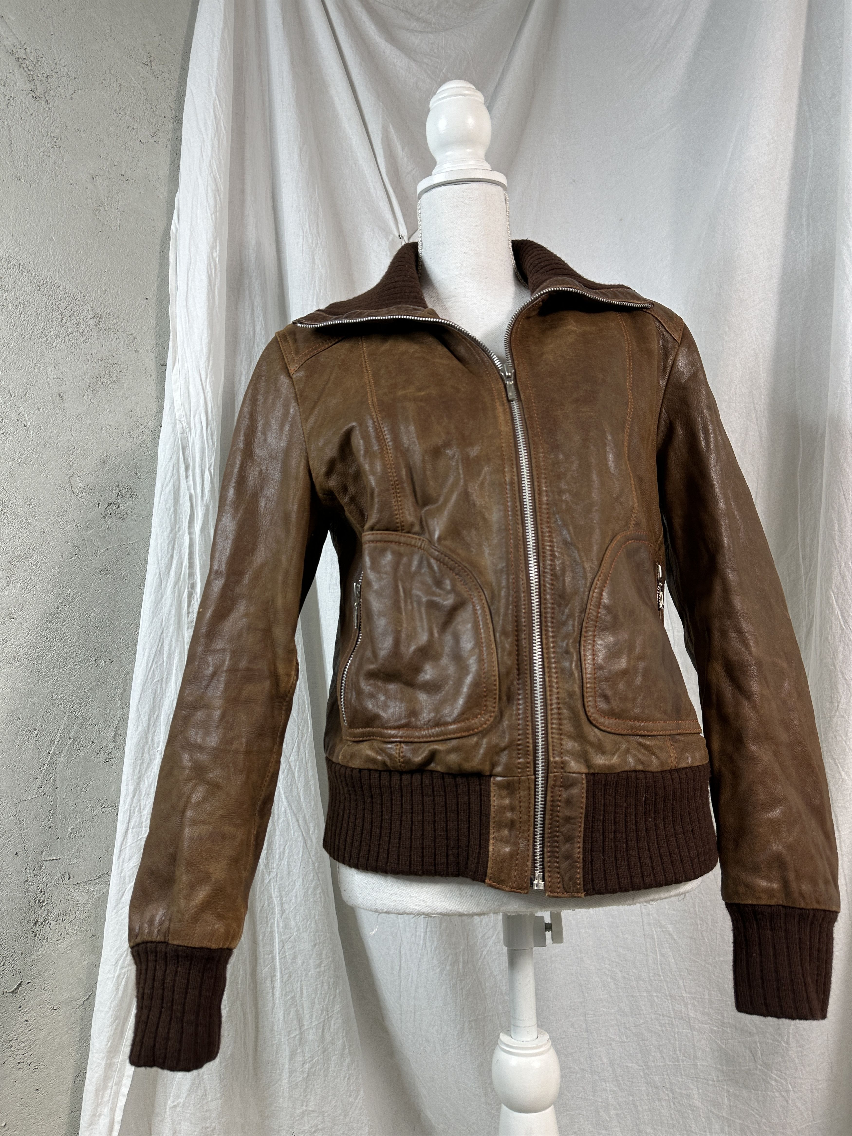 Vintage Vintage Brown Leather Jacket Size US L / EU 52-54 / 3 - 7 Thumbnail
