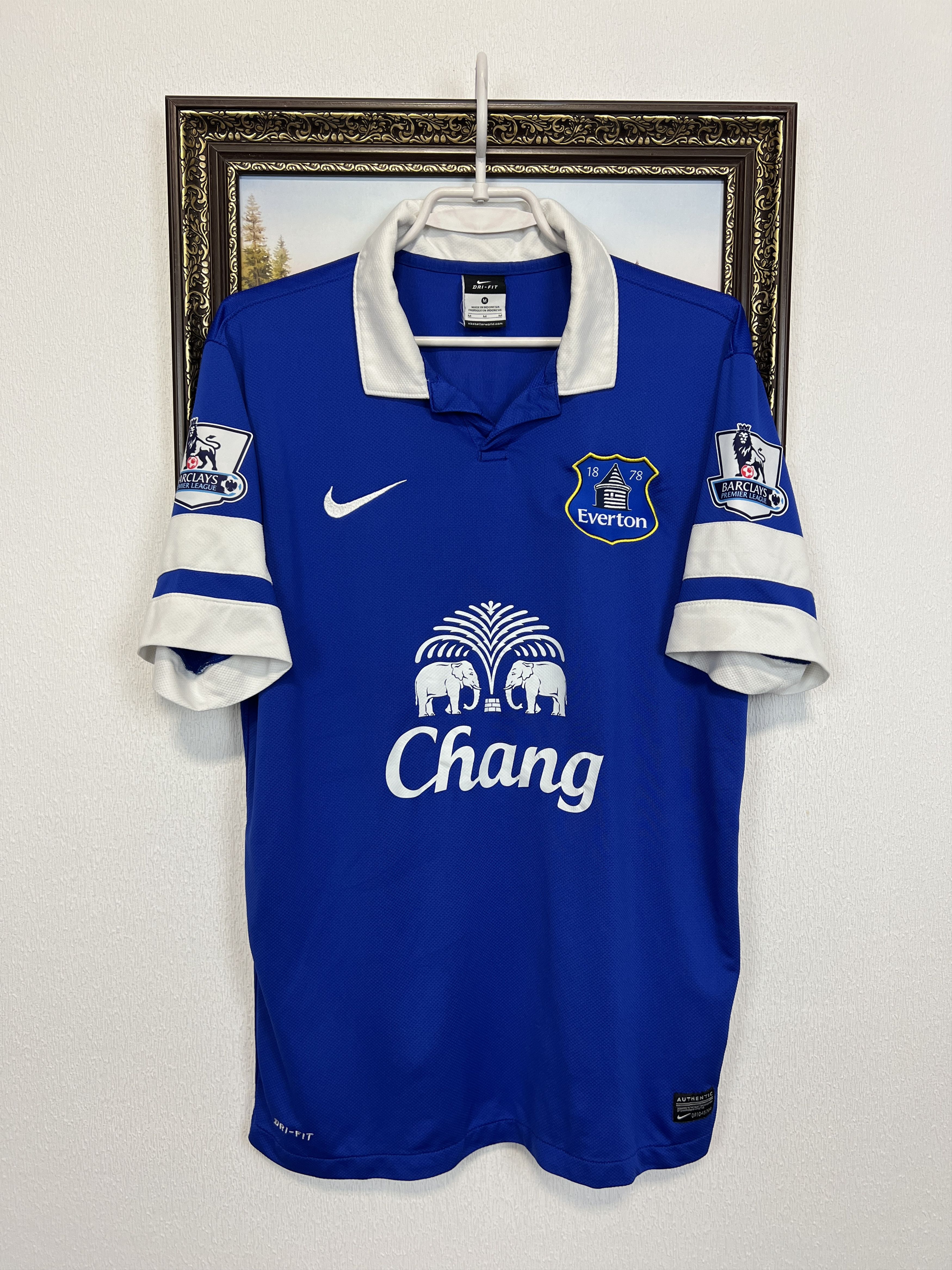 Nike Everton Home football shirt Soccer #3 Baines Jersey Trikot Size US M / EU 48-50 / 2 - 2 Thumbnail