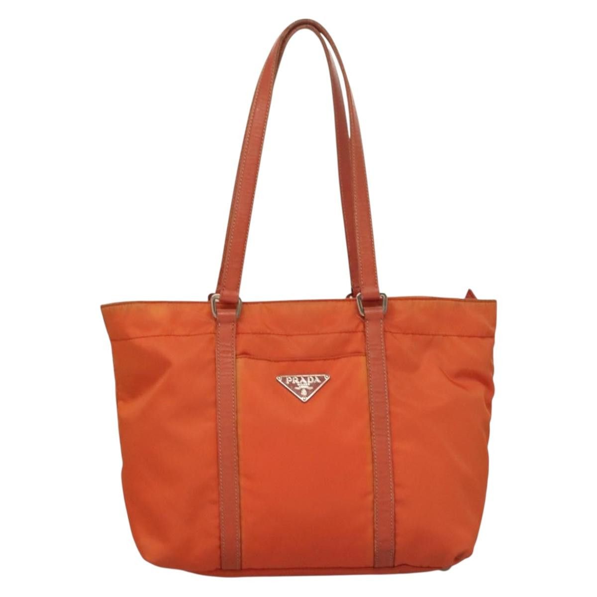 Prada PRADA Tote Bag Nylon Orange Silver Size ONE SIZE - 2 Thumbnail