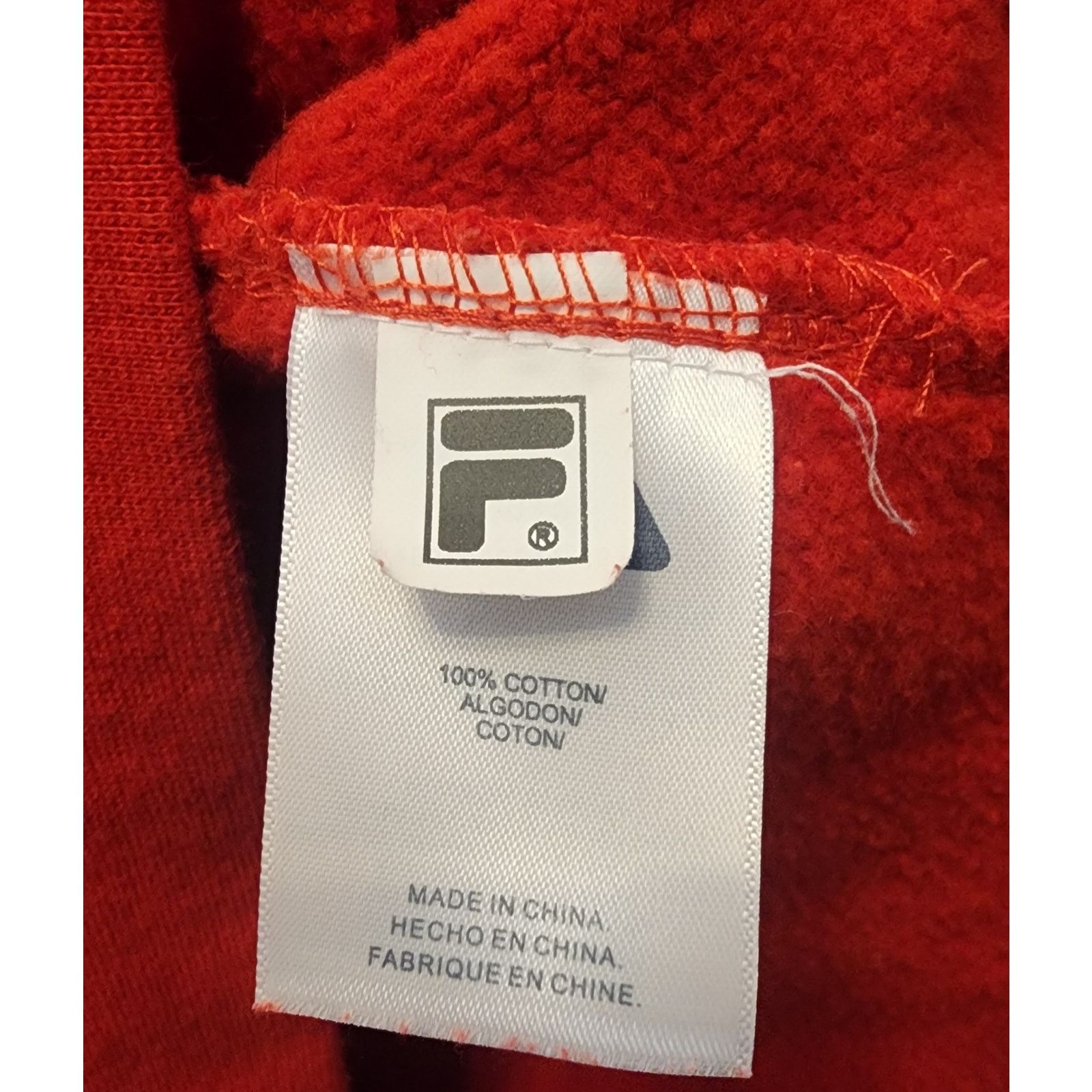 Other Vintage 90s Red Fila Sweatshirt, 100% cotton- US size M Size US M / EU 48-50 / 2 - 4 Thumbnail