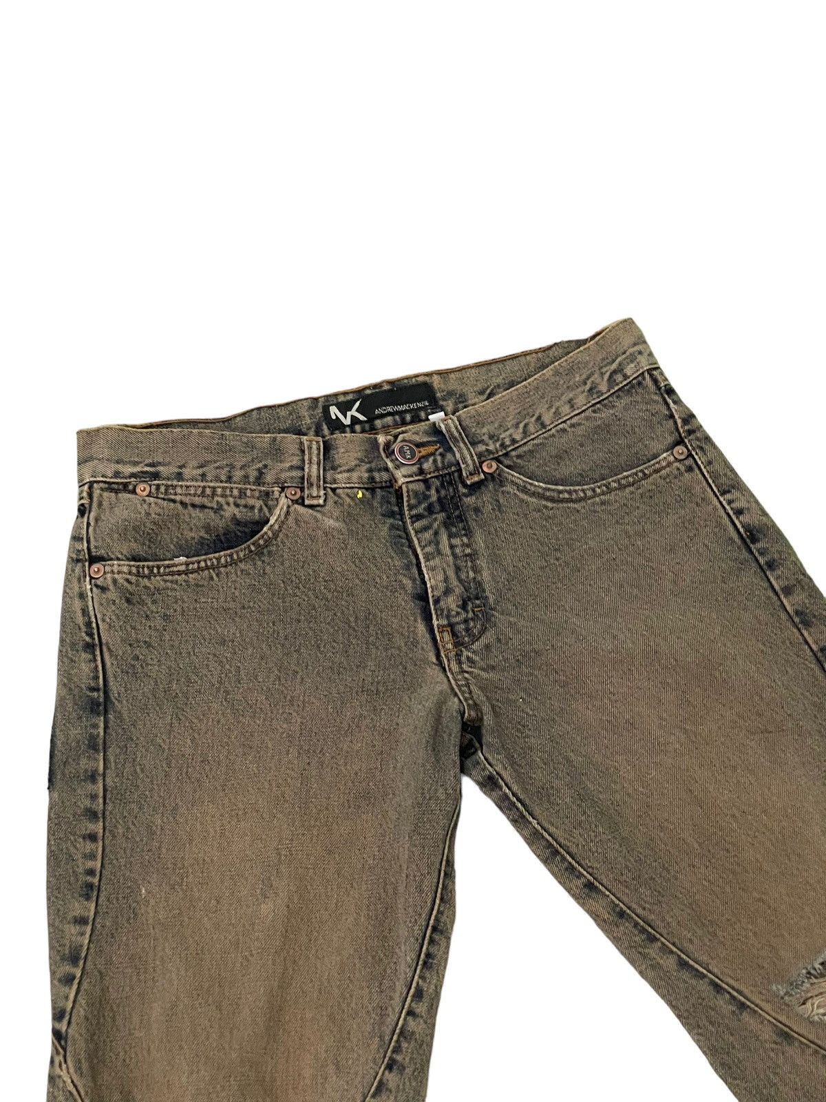 Andrew Mackenzie Flare Jeans Andrew Mckenzie Faded Distress Mud Wash 8🟦2 Size US 30 / EU 46 - 16 Thumbnail