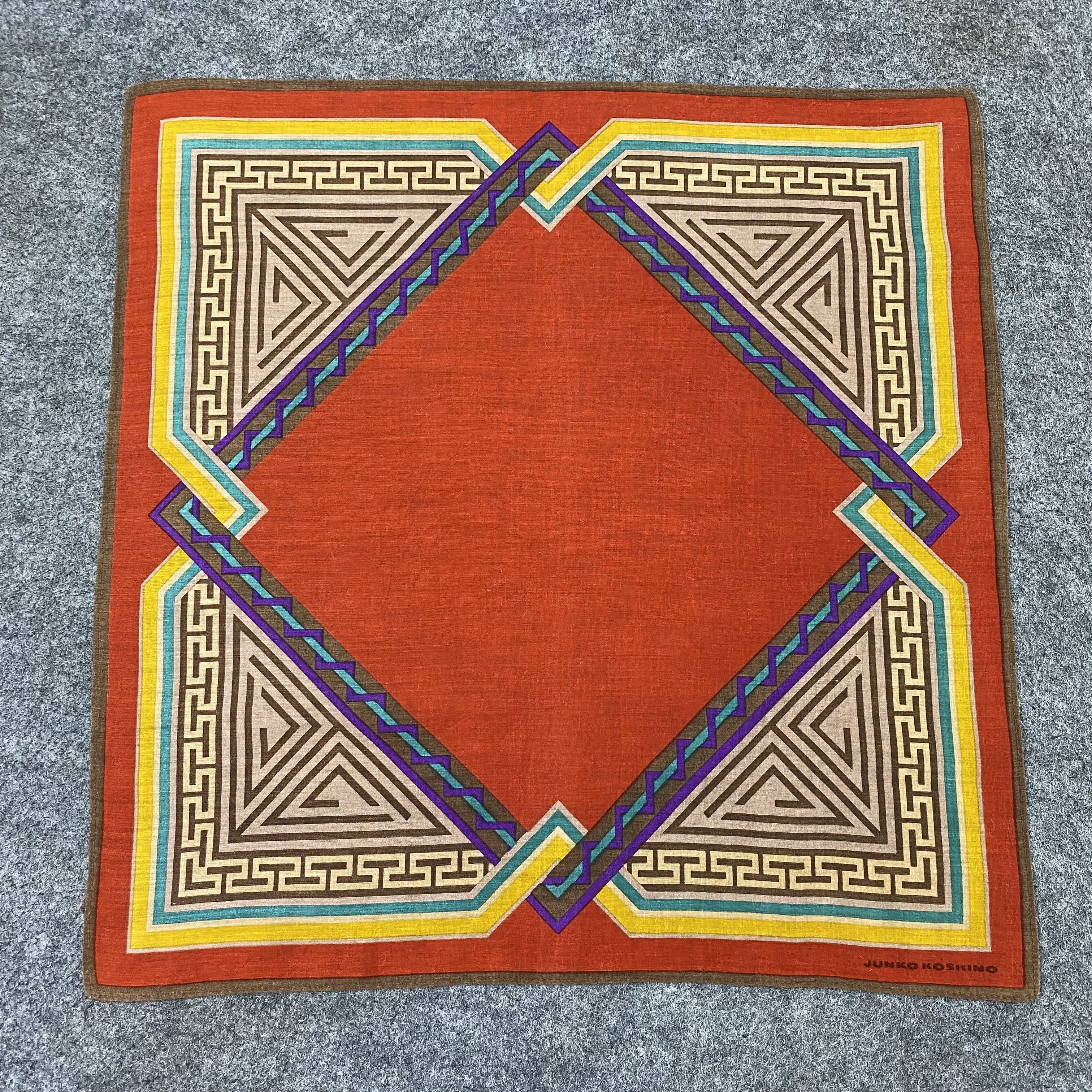 Japanese Brand Junko Koshino Handkerchief Neckerchief Bandana-B1870 Size ONE SIZE - 3 Thumbnail