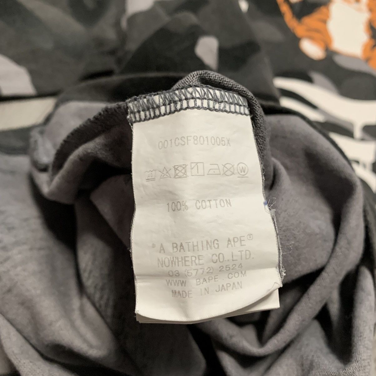 Bape Bape Medium Tiger Shark Black Grey Camo A Bathing Ape Tee Size US M / EU 48-50 / 2 - 7 Thumbnail