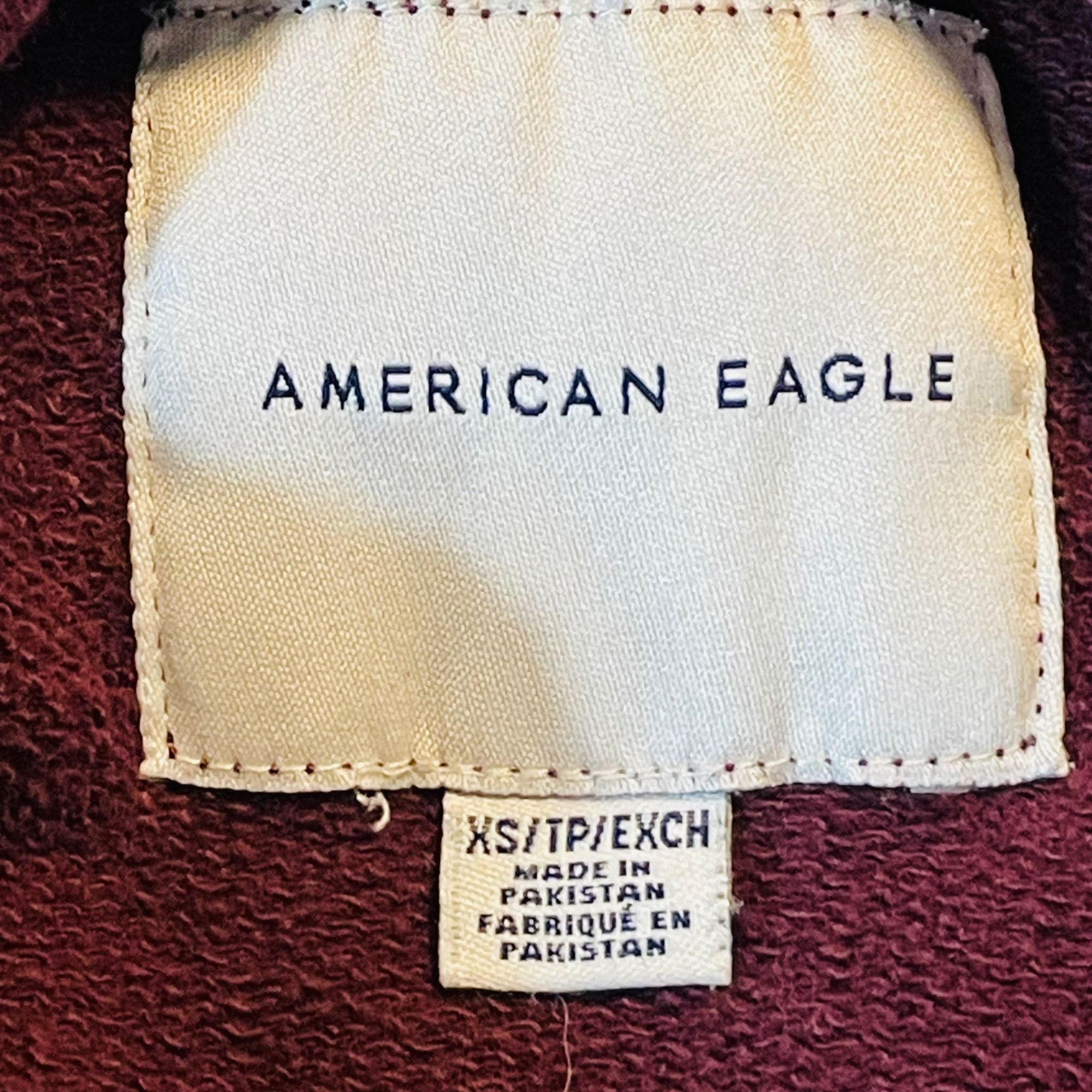 Other American Eagle Burgundy Hoodie Size Mens XS Logo Arms Size US XS / EU 42 / 0 - 12 Thumbnail