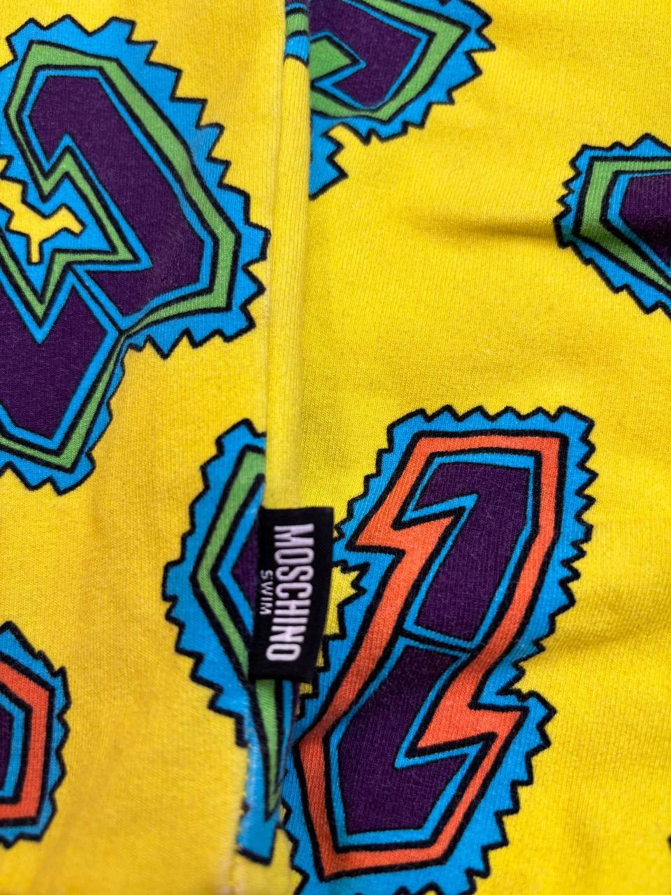Moschino Moschino Swim Allover Graphic Logo Sweatshirt - Yellow/Multi Size US M / EU 48-50 / 2 - 4 Thumbnail