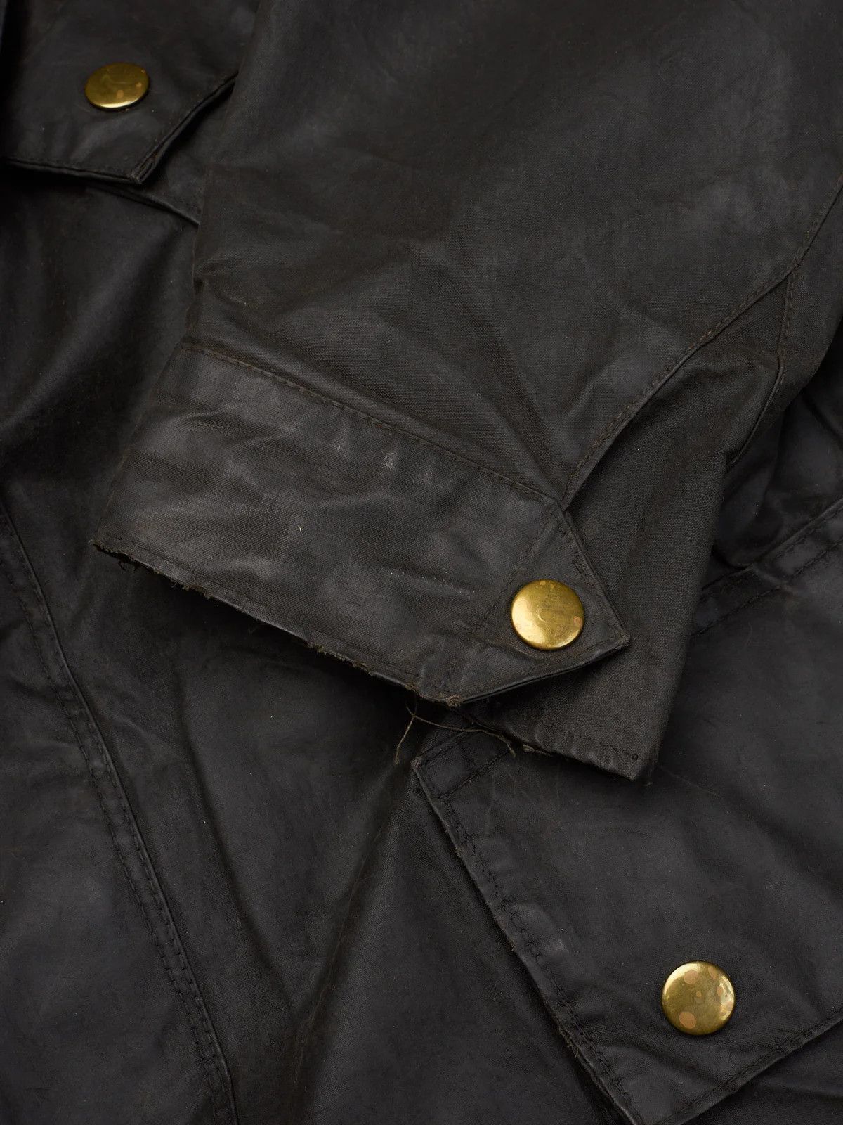 Barbour Vintage 1970's BARBOUR One Crest Black Motorcycle Wax Jacket Size US L / EU 52-54 / 3 - 10 Thumbnail