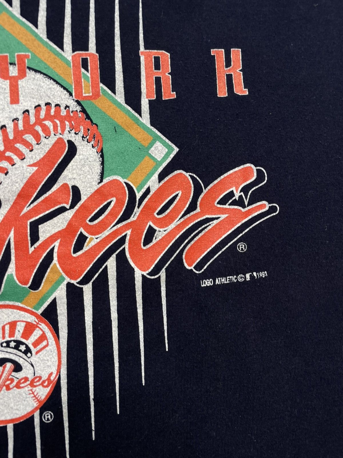 New York Yankees Vintage 1993 New York Yankees Athletic Logo tshirt size XL Size US XL / EU 56 / 4 - 4 Thumbnail