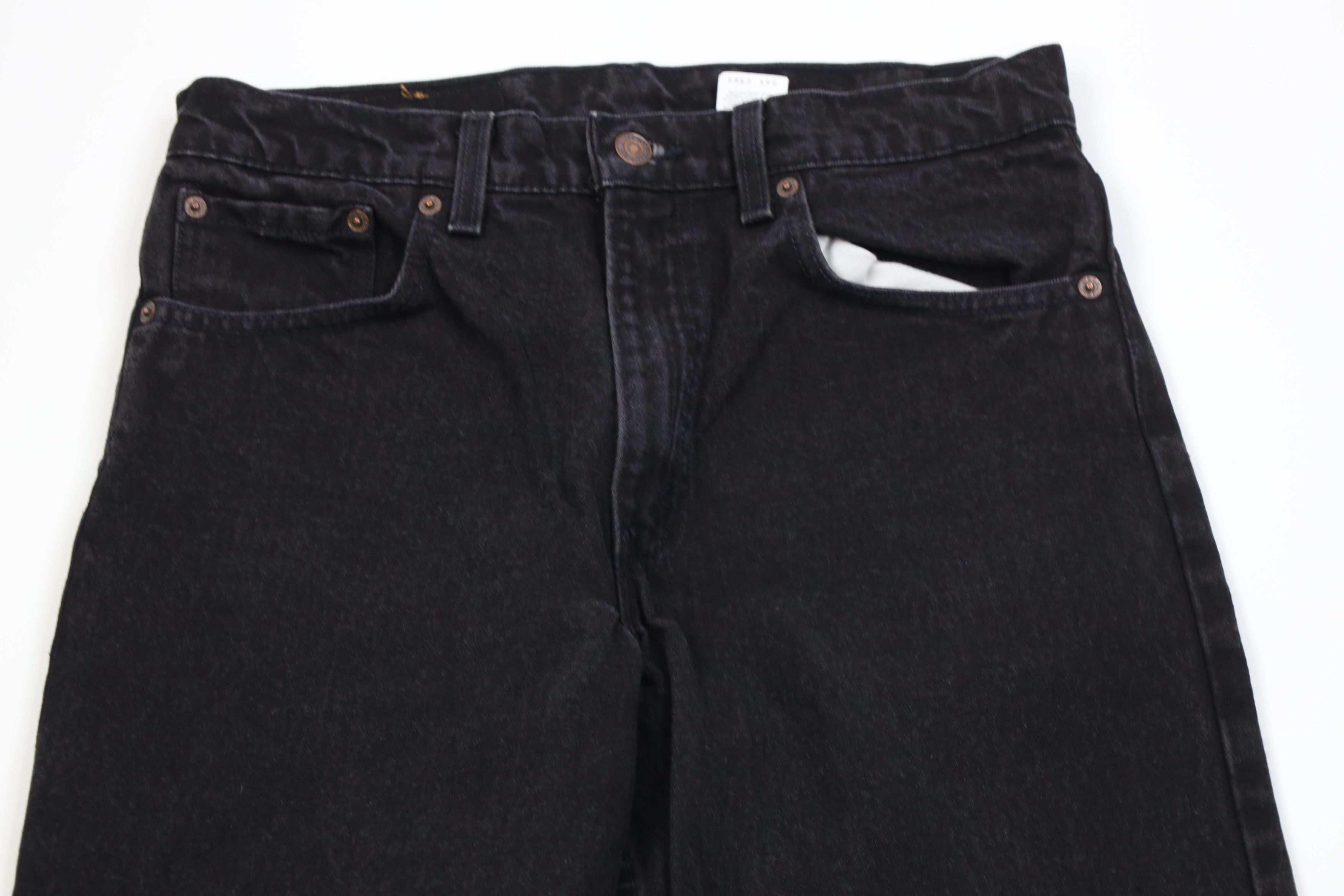 Levi's Vintage 90s Levis Relaxed Tapered Leg Denim Jeans Black USA Size US 32 / EU 48 - 2 Thumbnail