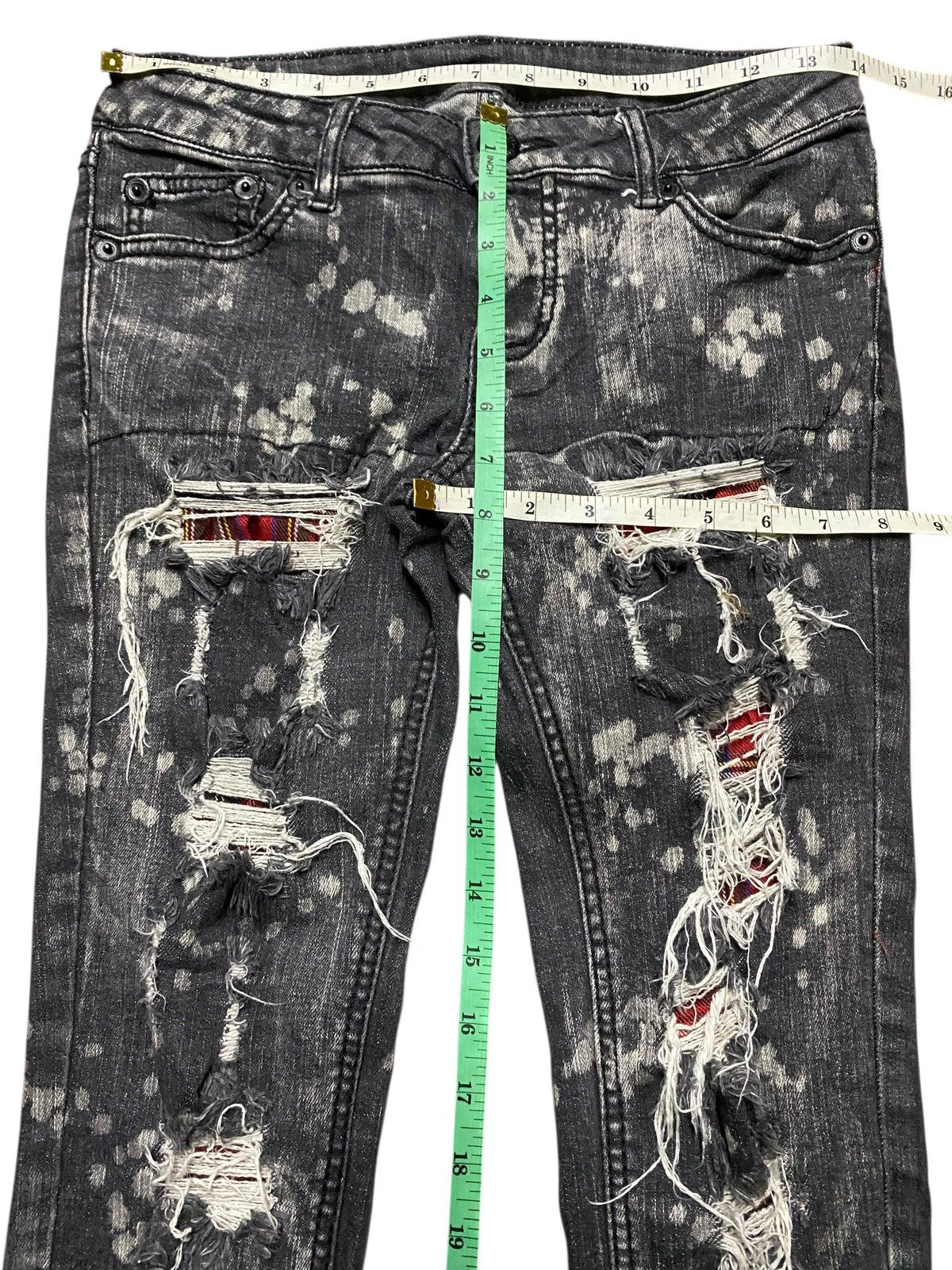 Japanese Brand Unbrand Acid Wash Distressed Skinny Jeans Size US 28 / EU 44 - 10 Thumbnail