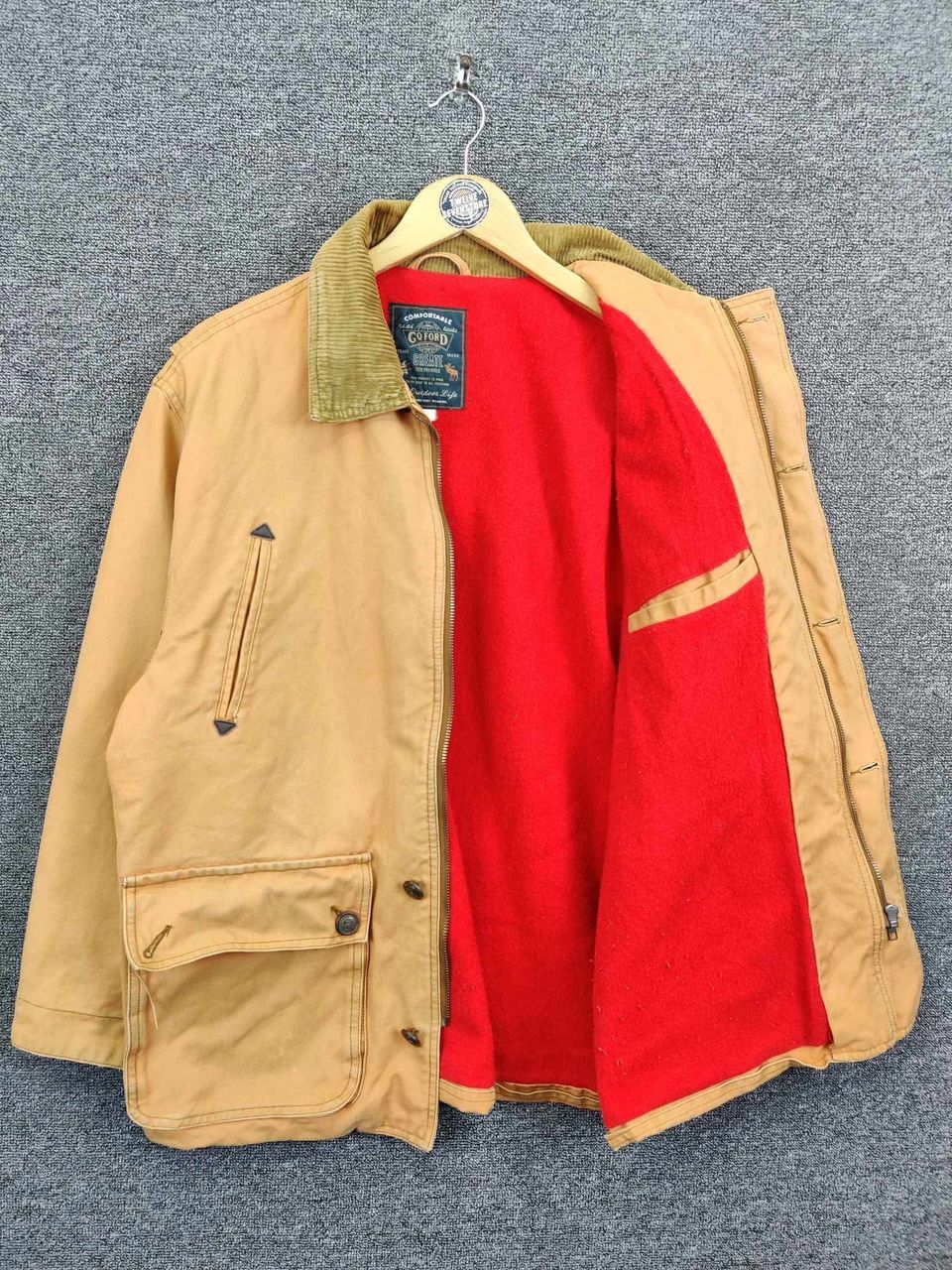 Japanese Brand Vintage 90s Go Ford Hunting Canvas Chore Jacket Size US L / EU 52-54 / 3 - 7 Thumbnail
