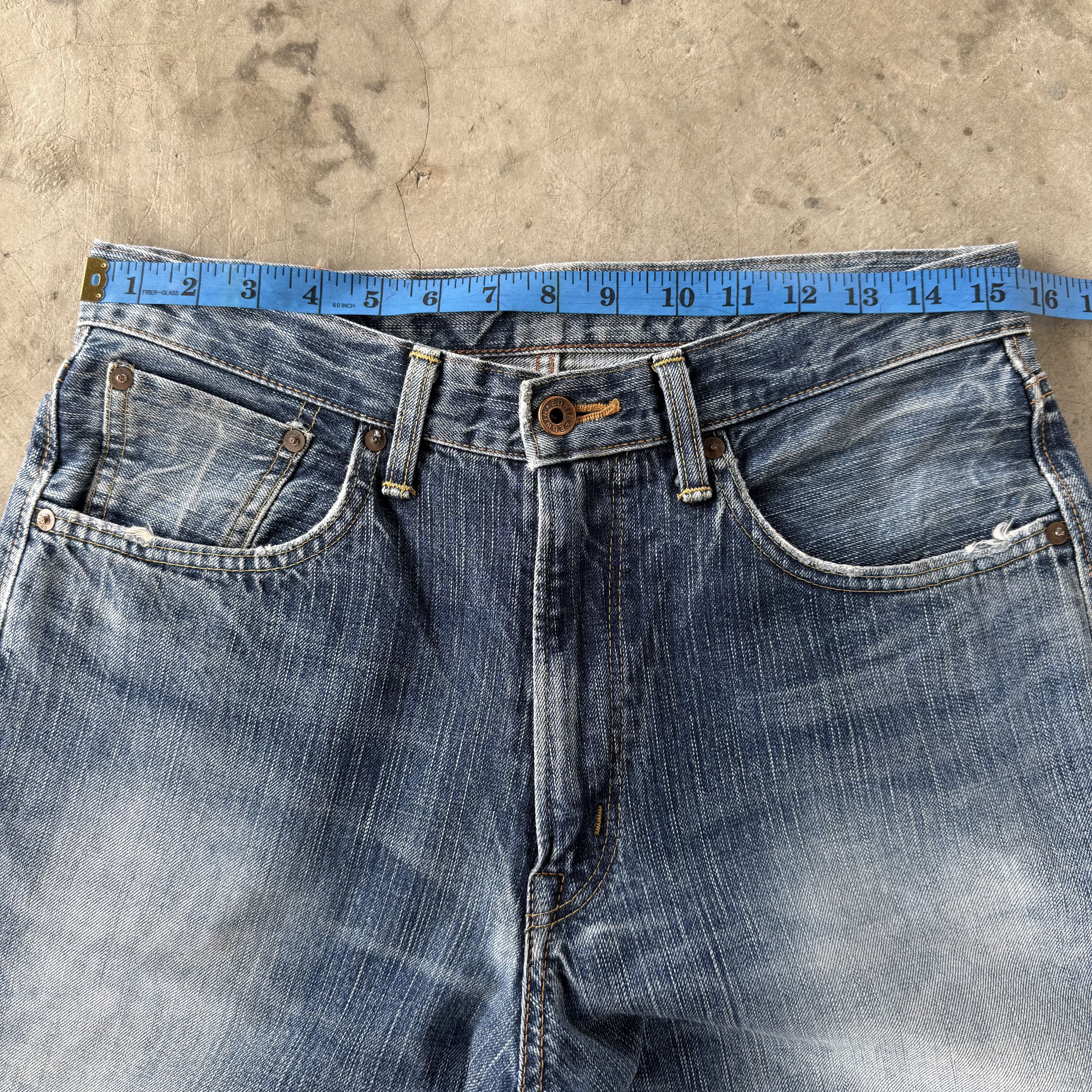Edwin W31 Vintage Edwin Selvedge Ripped Denim Size US 31 - 5 Thumbnail