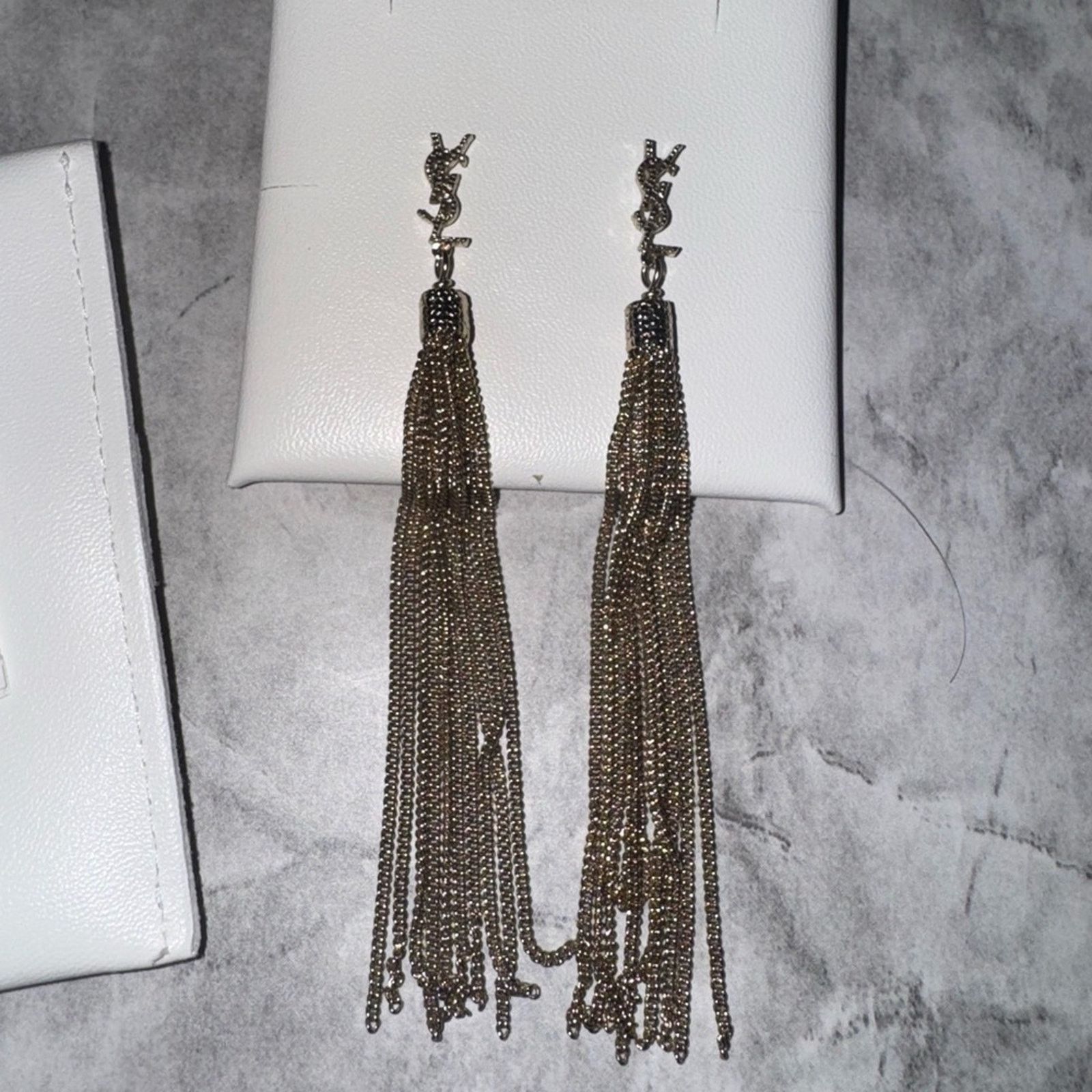 Yves Saint Laurent YSL Gold Tassel Earrings Size ONE SIZE - 4 Thumbnail