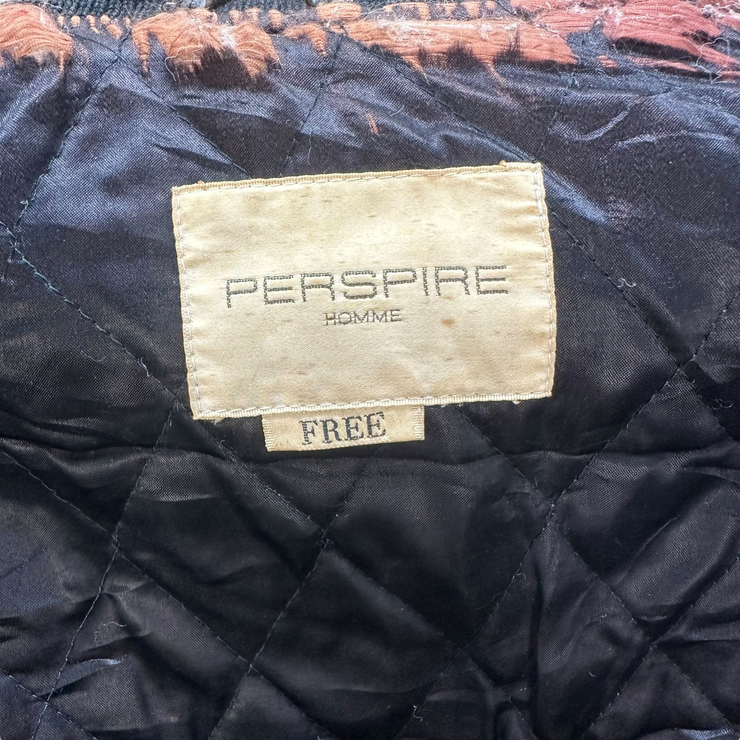 Other TRASHED🔥 PERSPIRE HOMME WOOL LEATHER VARSITY #8921-039 Size US L / EU 52-54 / 3 - 11 Thumbnail
