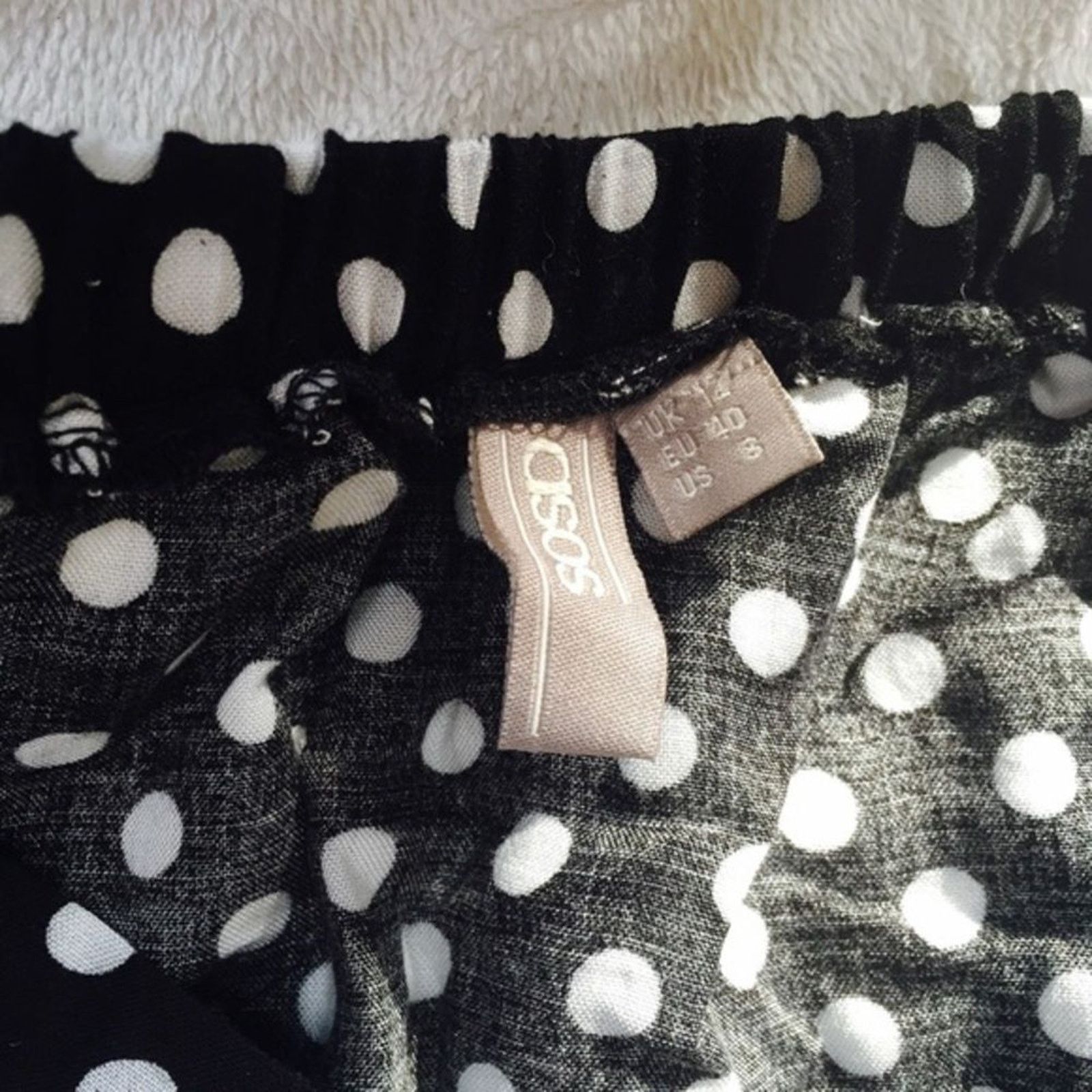 Asos ASOS Polka Dot Elastic Waist Mini Skirt | Sz 8 Size 30" / US 8 / IT 44 - 4 Thumbnail