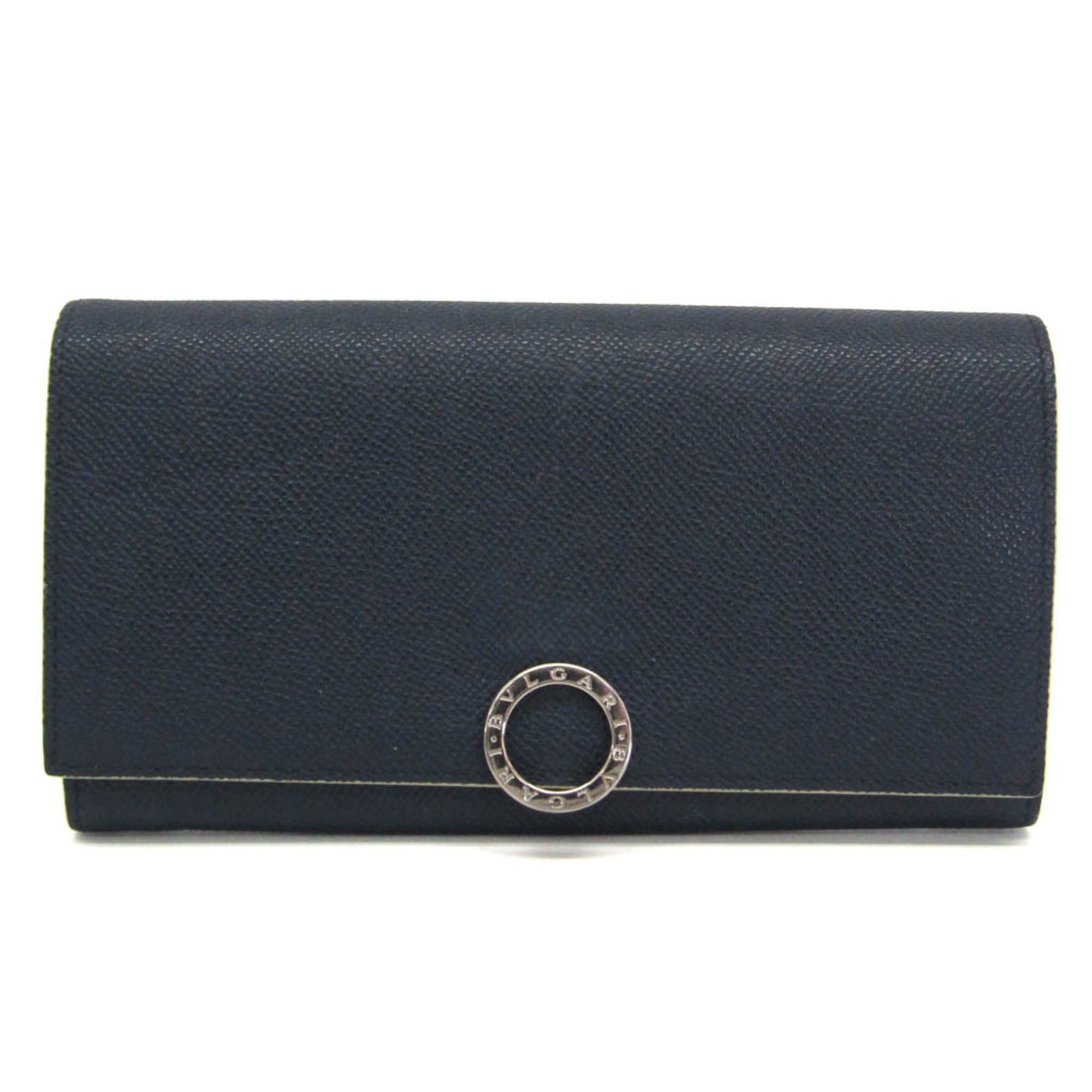 Bvlgari Bvlgari Women's Leather Long Wallet (bi-fold) Cream,Navy Size ONE SIZE - 1 Thumbnail