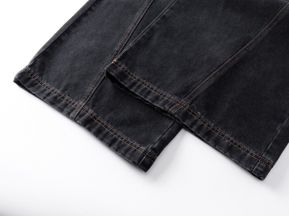 Japanese Brand Men's high-street fun cartoon loose wide-leg curved jeans Size US 32 / EU 48 - 4 Thumbnail