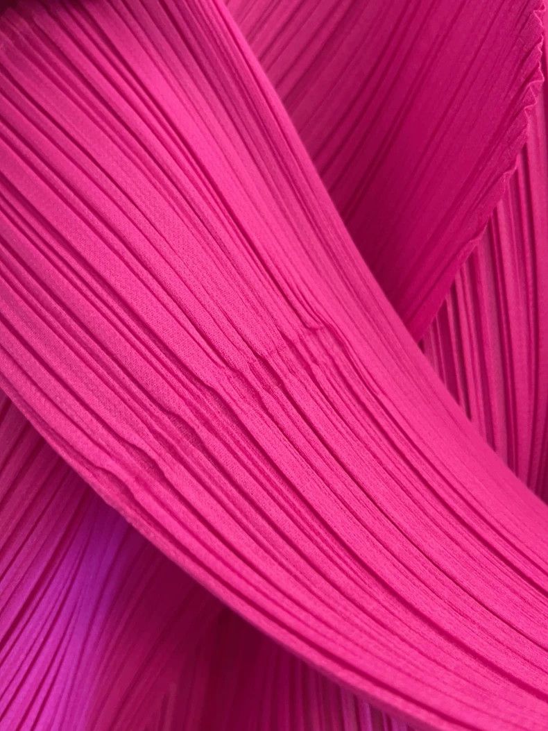 Issey Miyake Issey Miyake A peach-pink pleated round-neck front-opening Size M / US 6-8 / IT 42-44 - 9 Thumbnail