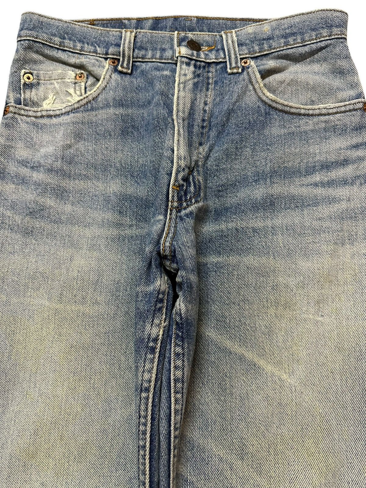 Levi's Vintage Usa 80s Levis 510 Light Wash Faded Distressed Jeans Size US 29 - 3 Thumbnail