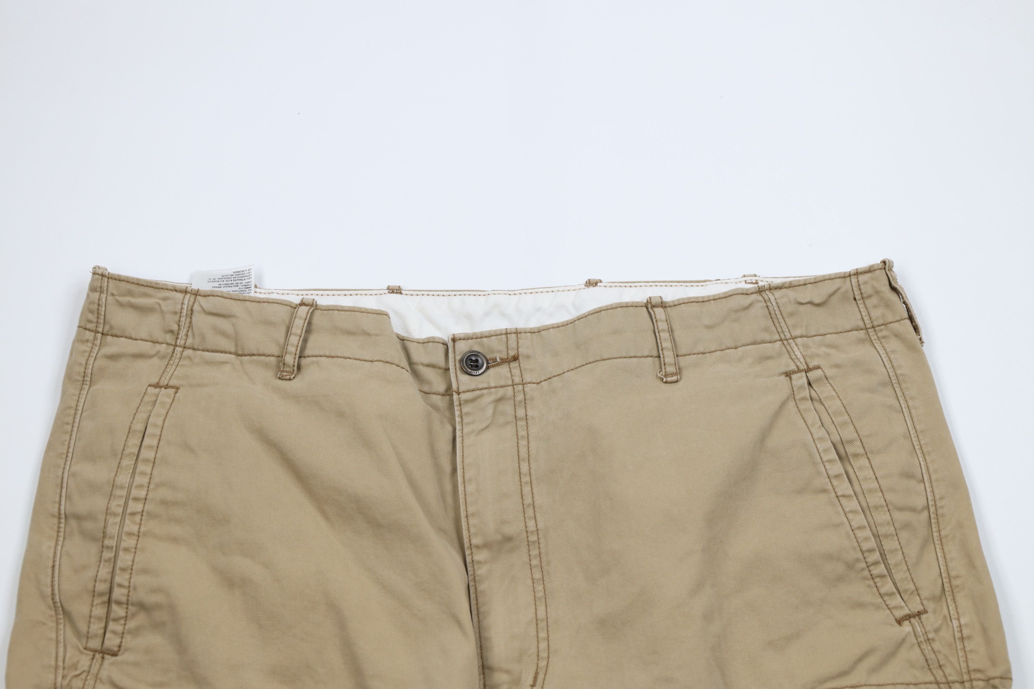 Levi's Vintage Y2K Levis Baggy Wide Leg Cargo Pants Brown Cotton Size US 40 / EU 56 - 2 Thumbnail