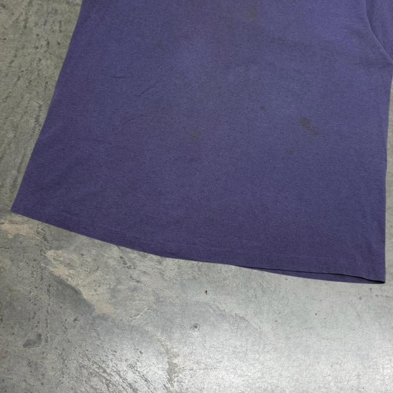 Vintage Vintage 90s Faded Purple Blank T-Shirt Size US L / EU 52-54 / 3 - 3 Thumbnail