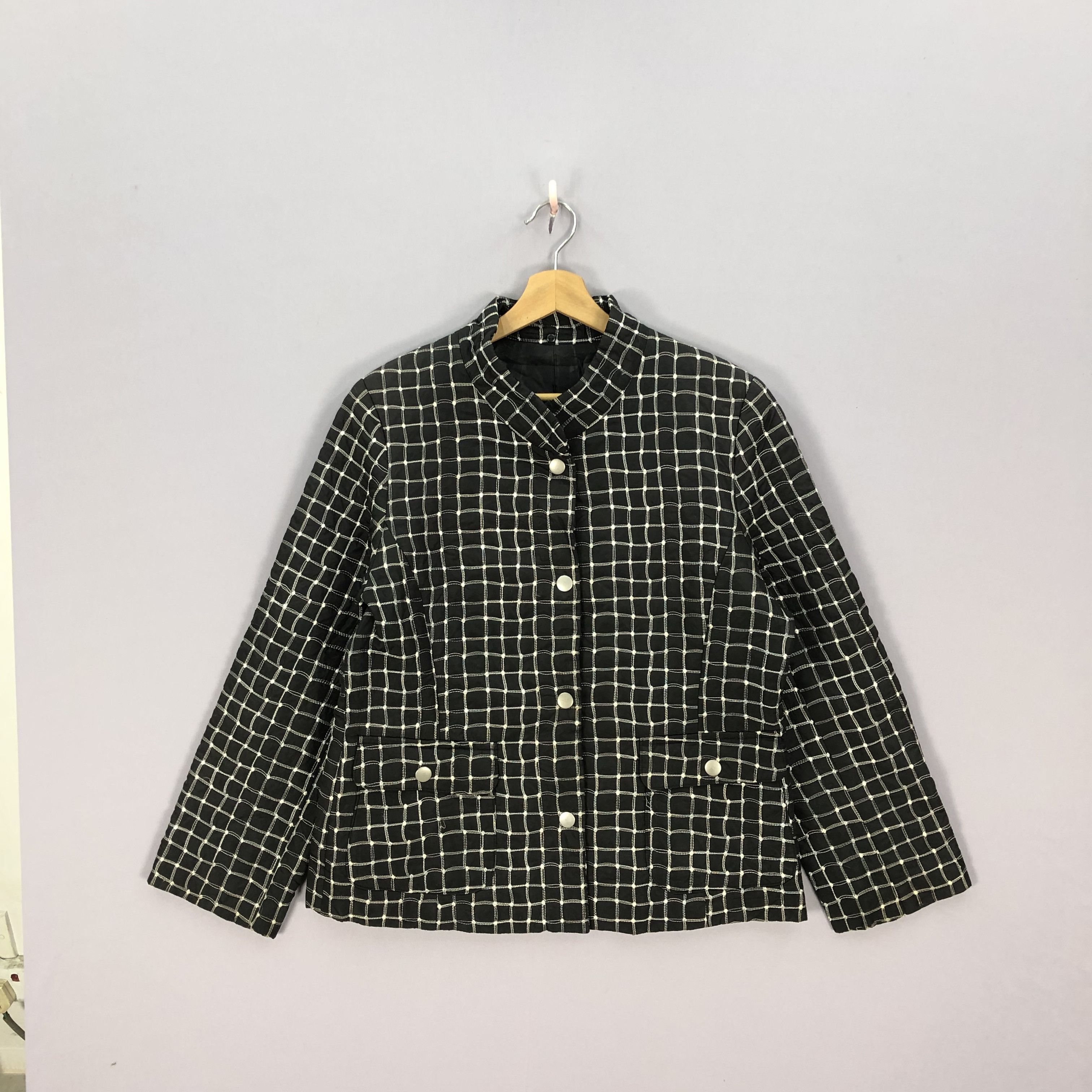 Japanese Brand × Vintage Vintage San Anom Checkered Jackets Size L / US 10 / IT 46 - 1 Thumbnail