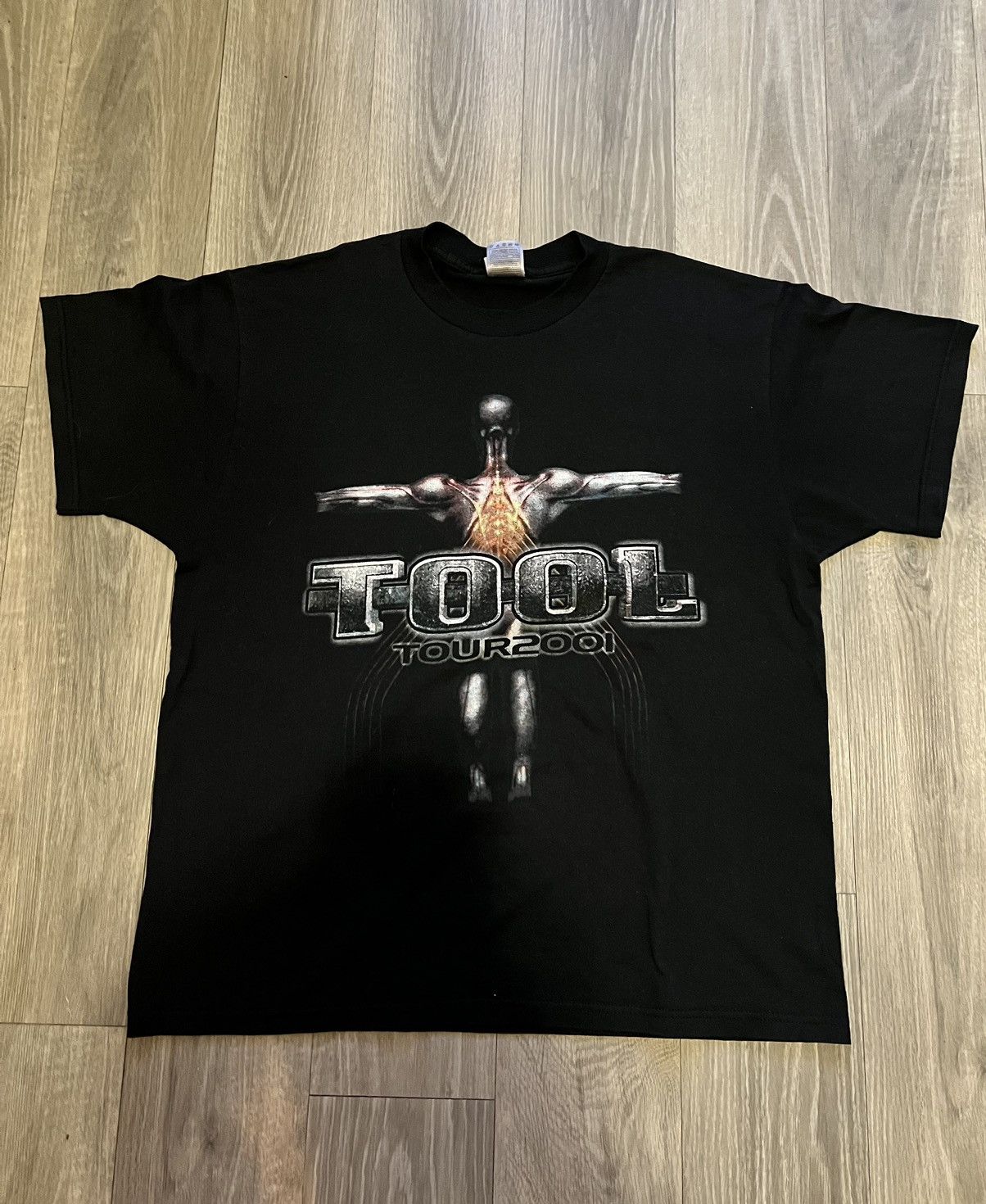 image of Band Tees x Vintage Tool 2001 Salival Tour Shirt in Black, Men's (Size XL)