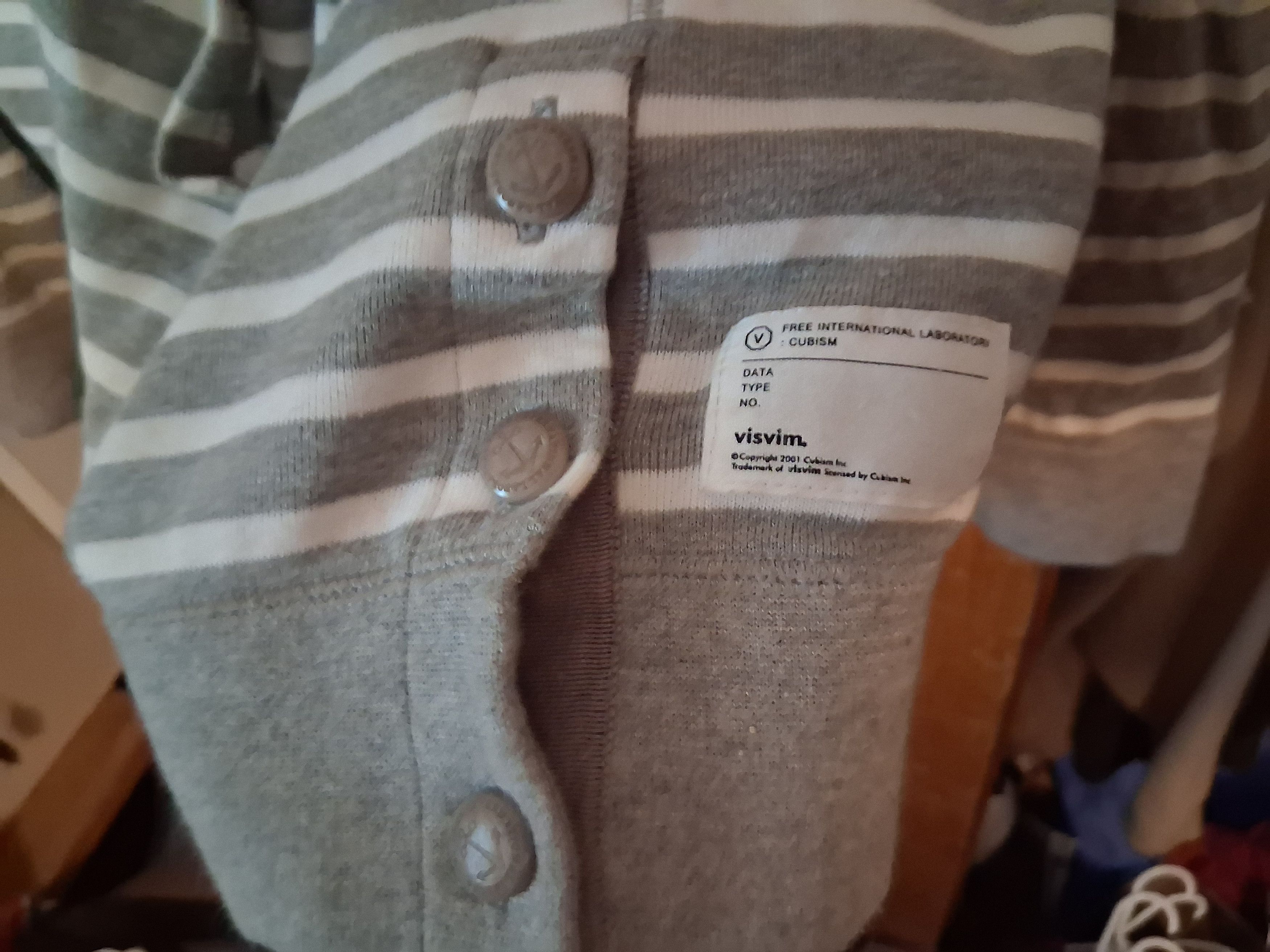 Visvim Visvim Gray and White Striped Hoodie XL Size US XL / EU 56 / 4 - 3 Thumbnail