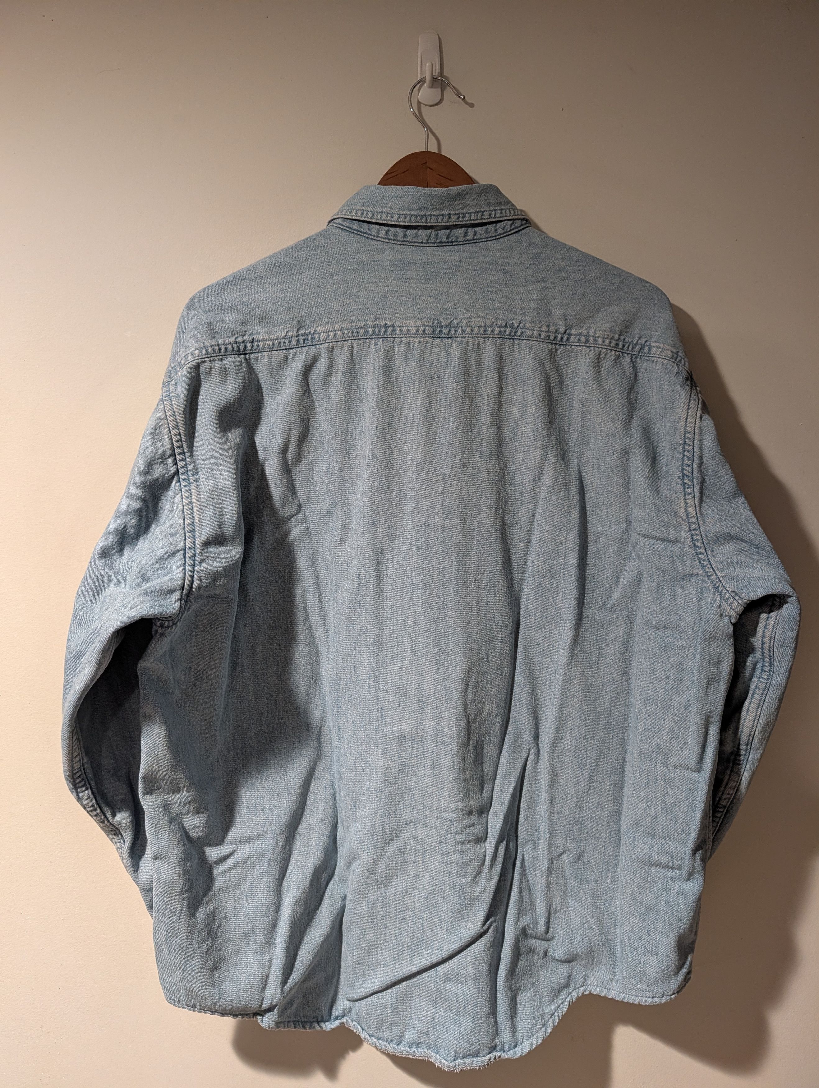 L.L. Bean Vintage L.L. Bean Flannel Lined Denim Shirt Jacket Plaid Size US L / EU 52-54 / 3 - 7 Thumbnail