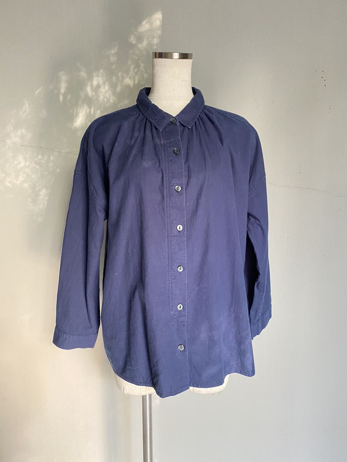 Japanese Brand Sabbatum Dark blue collared shirt Size M / US 6-8 / IT 42-44 - 9 Thumbnail