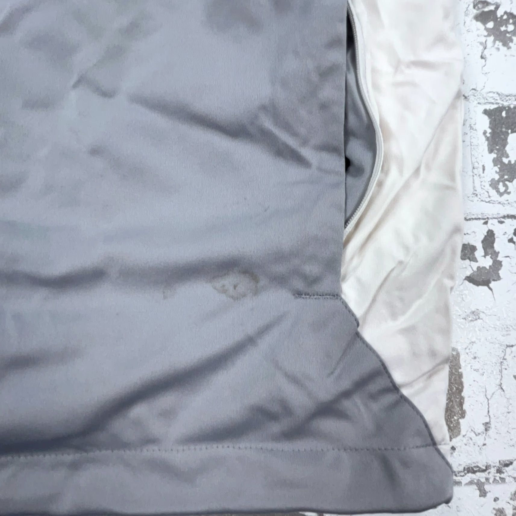 Vintage Antigua Windbreaker Jacket Men L Gray White 1/2 Zip Easy Care Lightweight Moisture Wicking Pockets Sports Golf Hiking Running & Jogging Tennis Walking Size US L / EU 52-54 / 3 - 4 Thumbnail