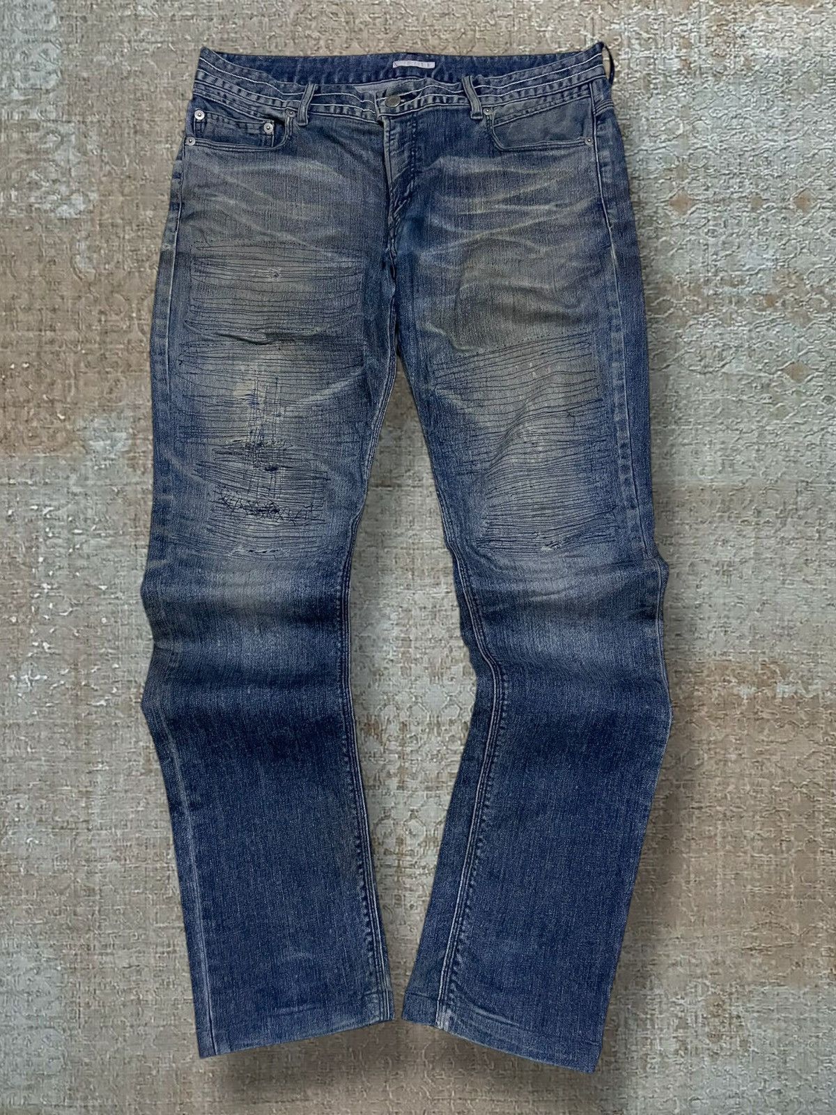Japanese Brand Vintage 90s Designer Japan High Street Distressed City Denim Size US 33 - 1 Thumbnail