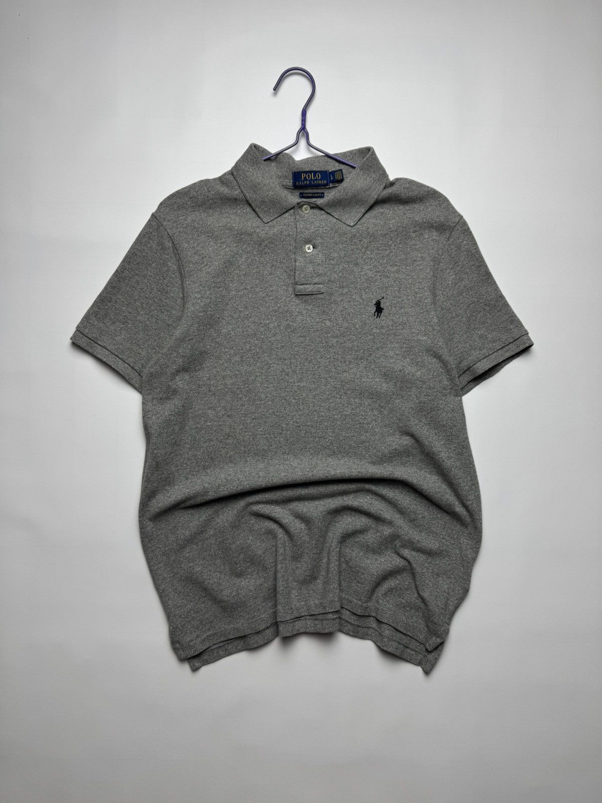Polo Ralph Lauren Polo Ralph Lauren Custom Slim Fit Polo - Heather Grey Size US L / EU 52-54 / 3 - 1 Thumbnail