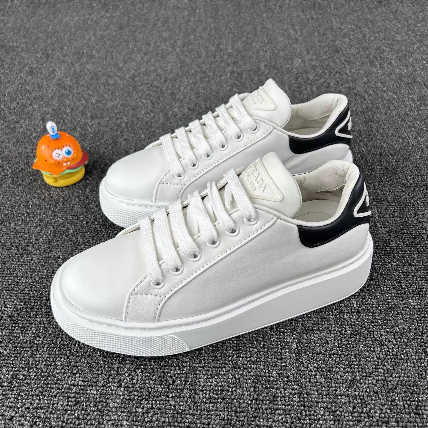 Prada Prada Women's White Logo Sneakers 35 Size US 4.5 / IT 34.5 - 1 Thumbnail