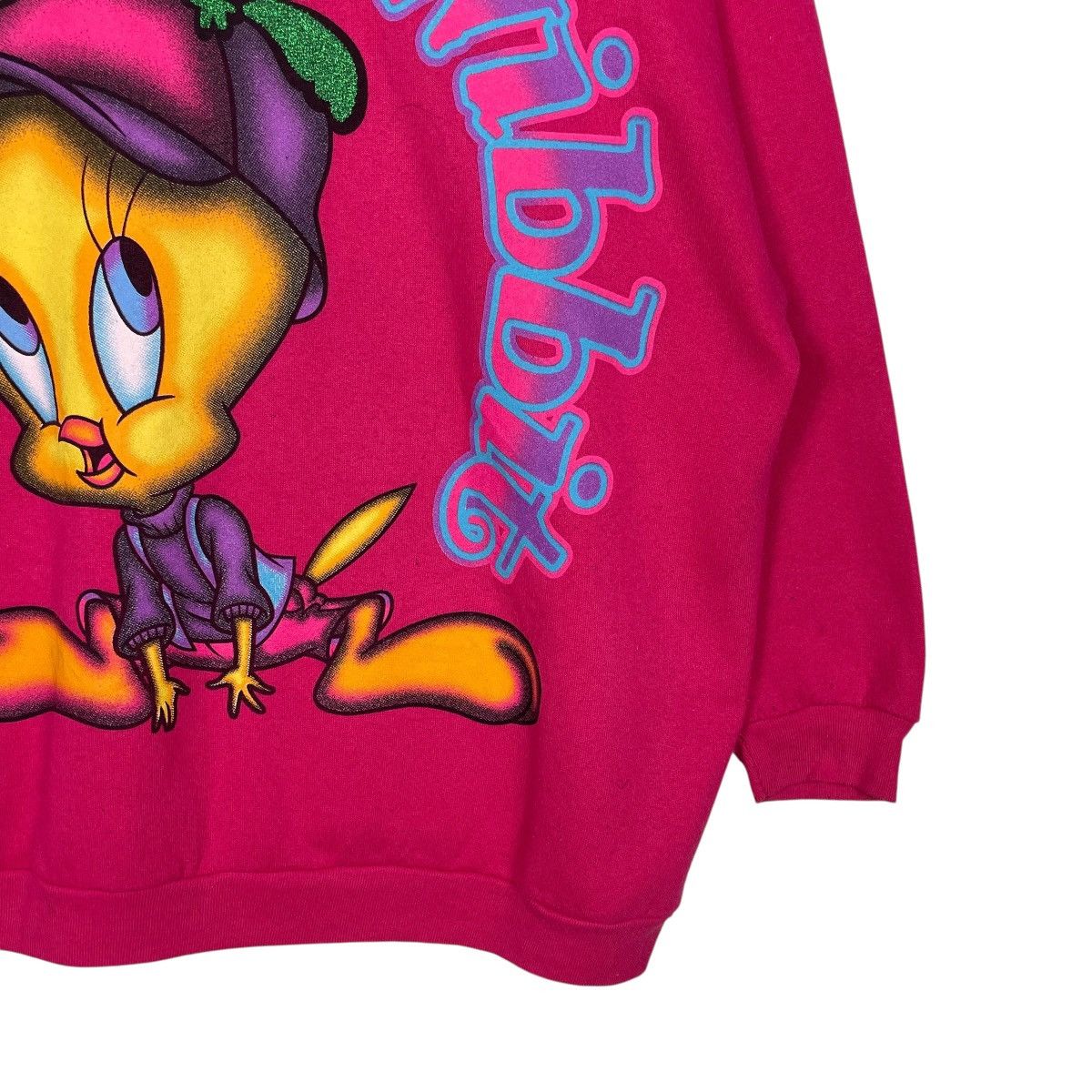 Warner Bros Vtg 90s Warner Bros Looney Tunes Tweety Wibbit Sweatshirt Size US L / EU 52-54 / 3 - 4 Thumbnail